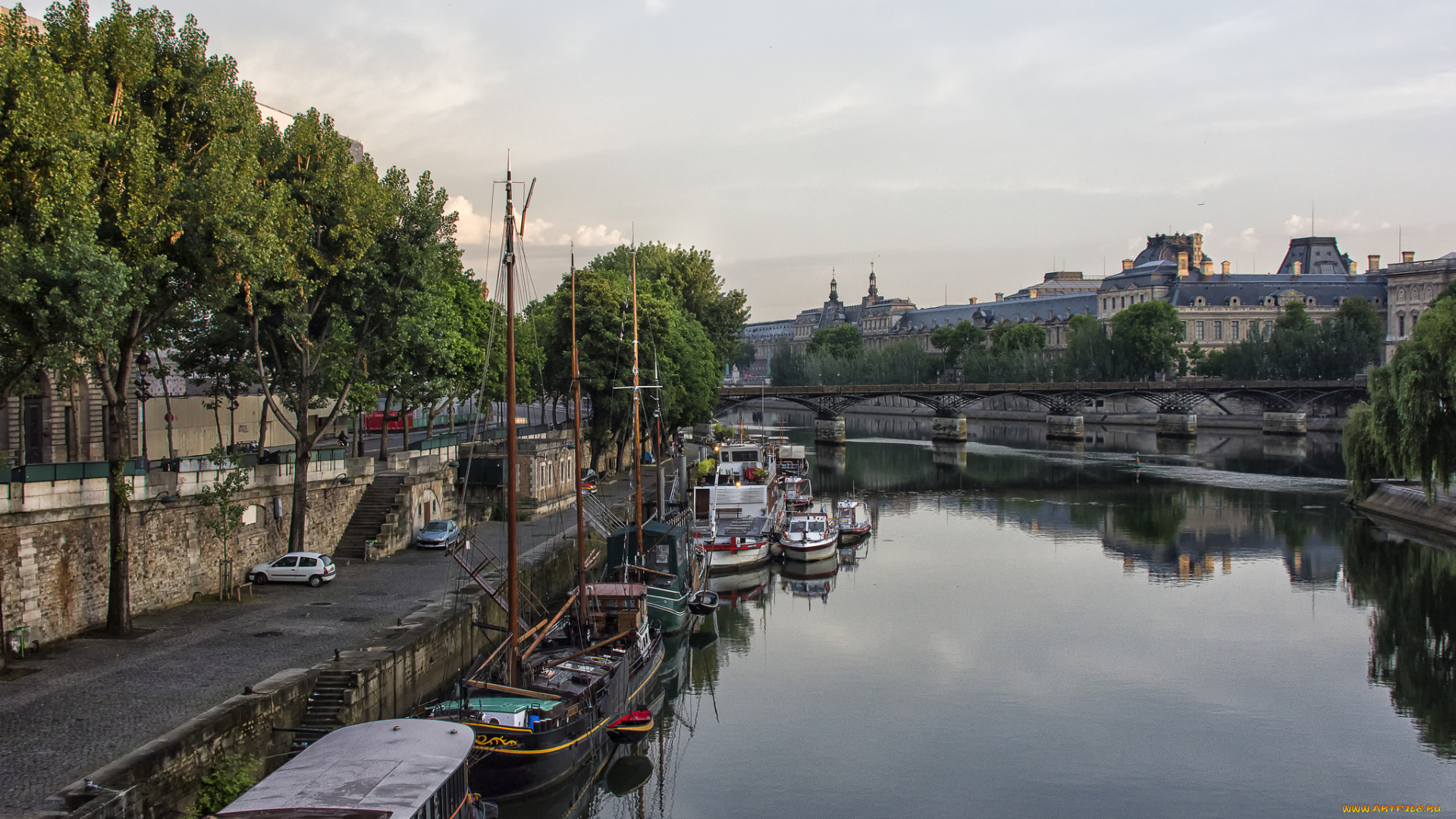 paris, , france, города, париж, , франция, мост, река