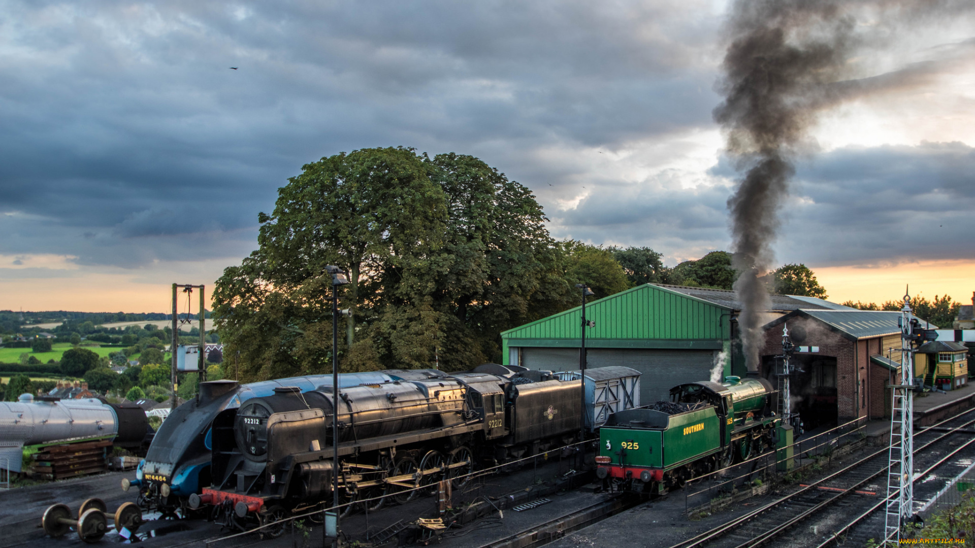 техника, паровозы, рельсы, паровоз