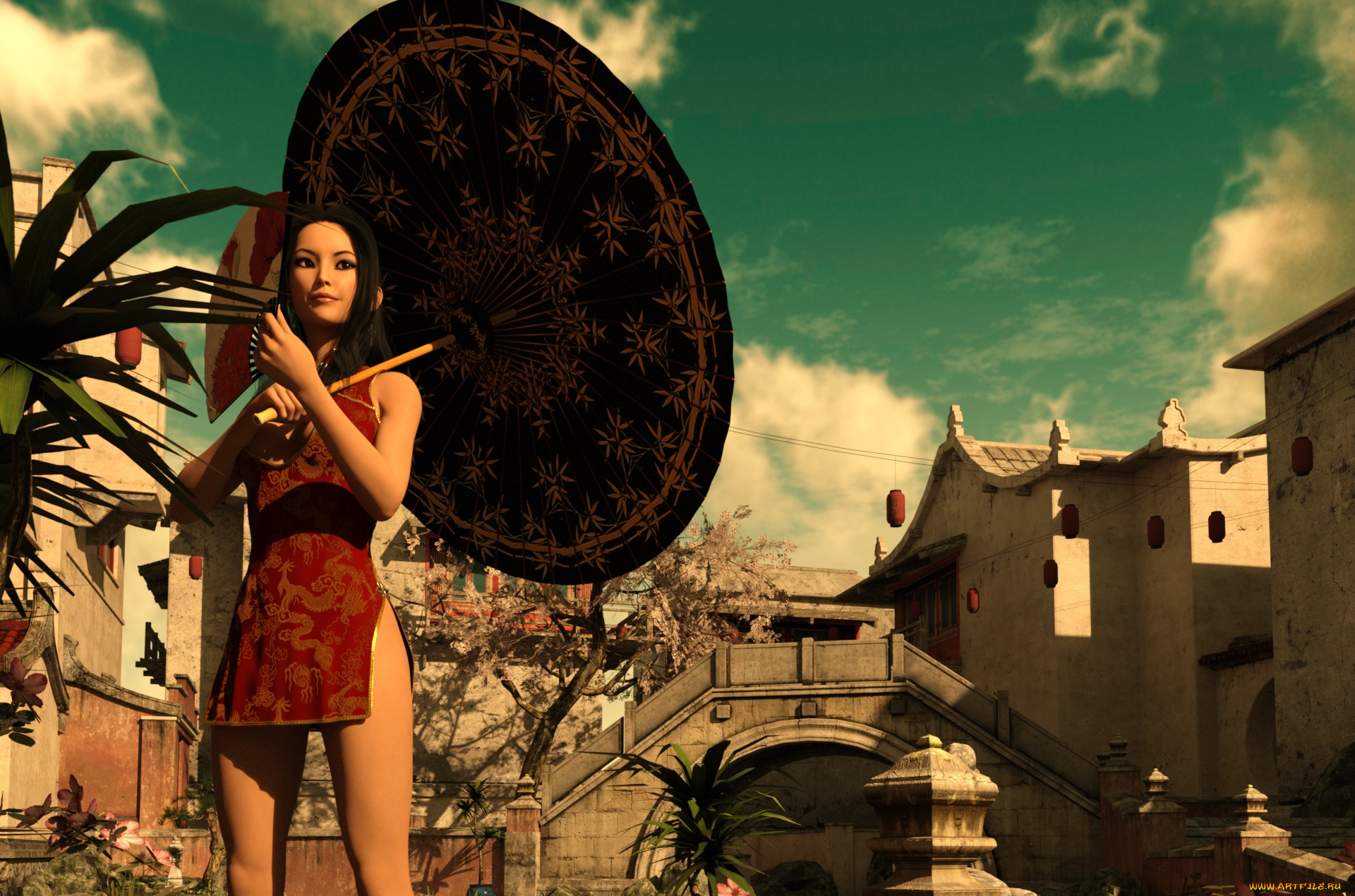 3д, графика, люди, , people, фон, взгляд, девушка