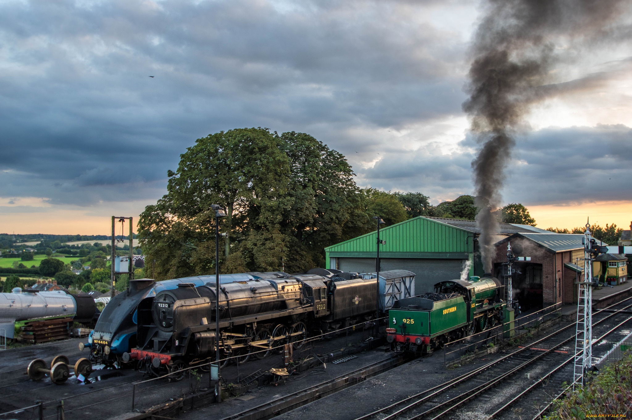 техника, паровозы, рельсы, паровоз