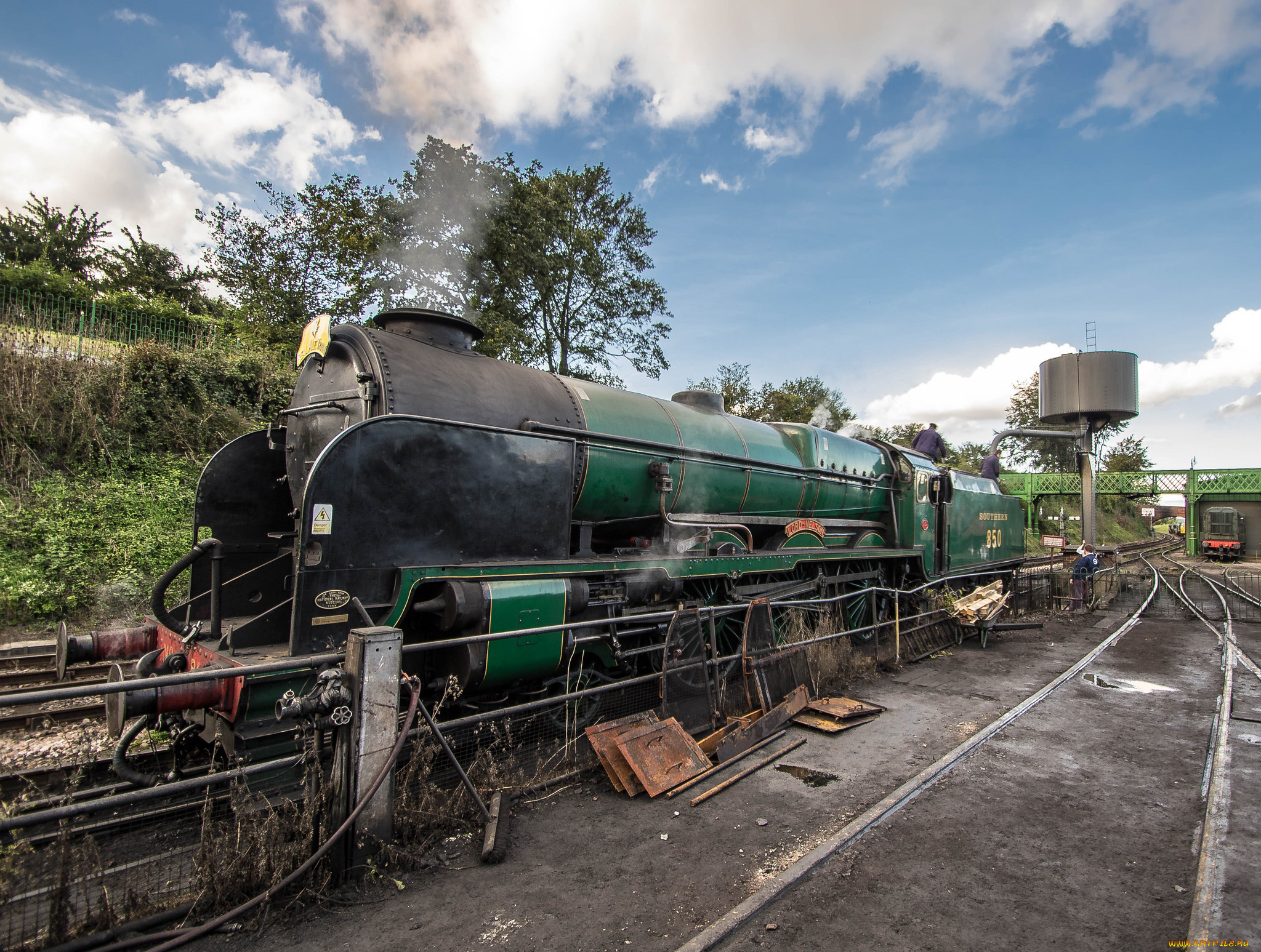 техника, паровозы, паровоз, рельсы
