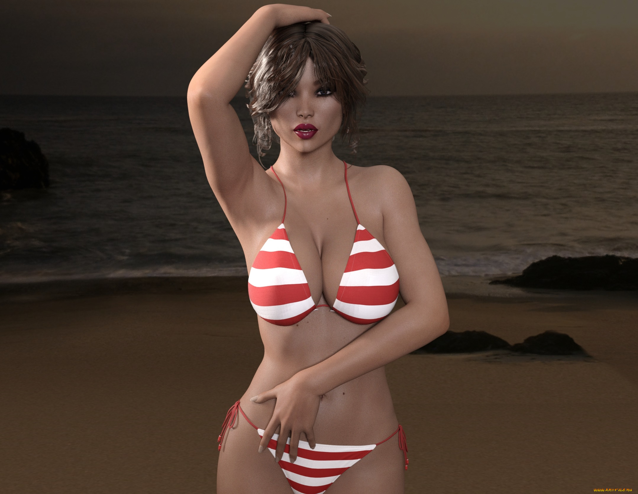 3д, графика, люди, , people, девушка, взгляд, фон