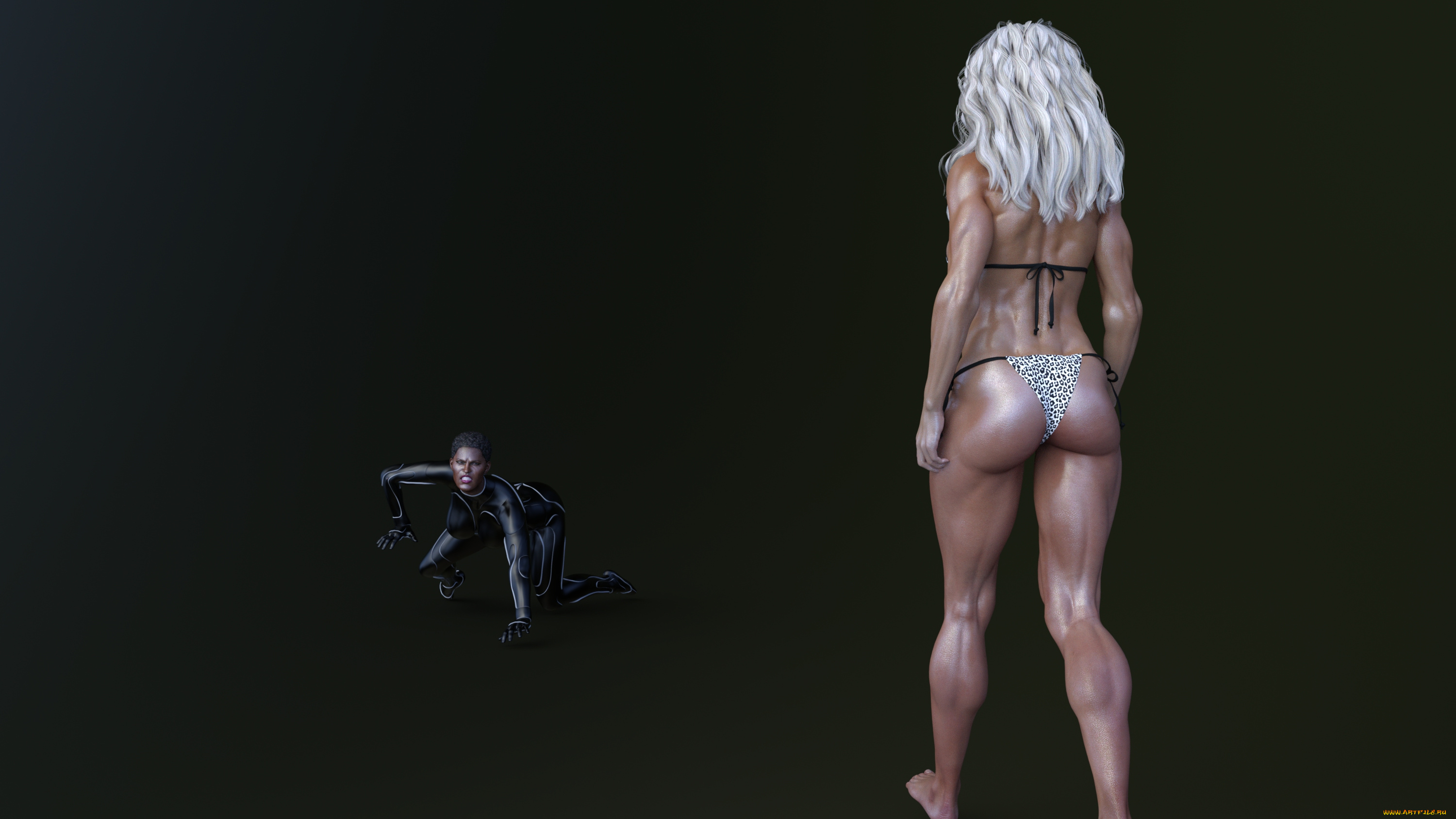 3д, графика, фантазия, , fantasy, девушки, фон, взгляд