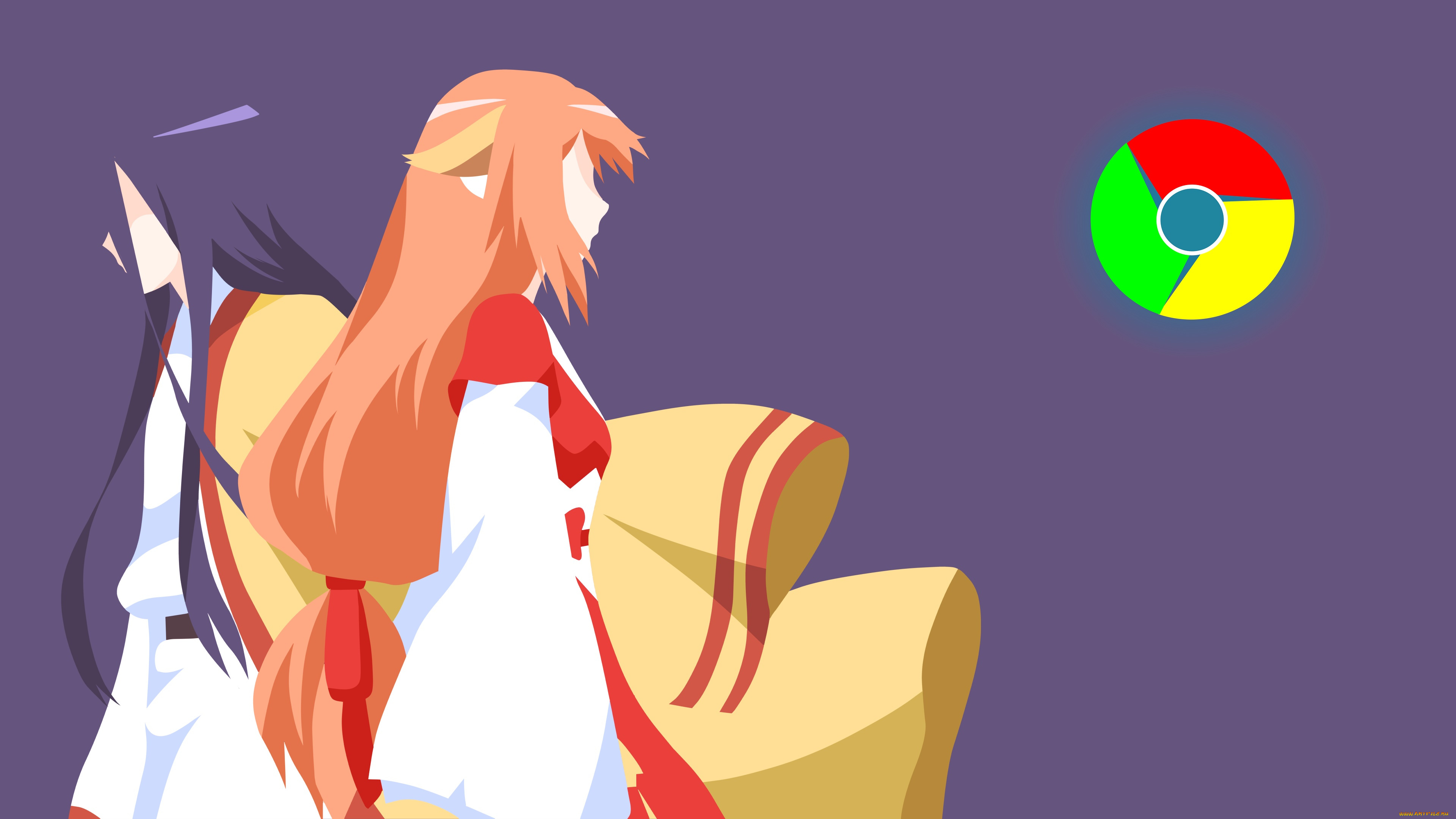 компьютеры, google, , google, chrome, фон, логотип, взгляд, девушка