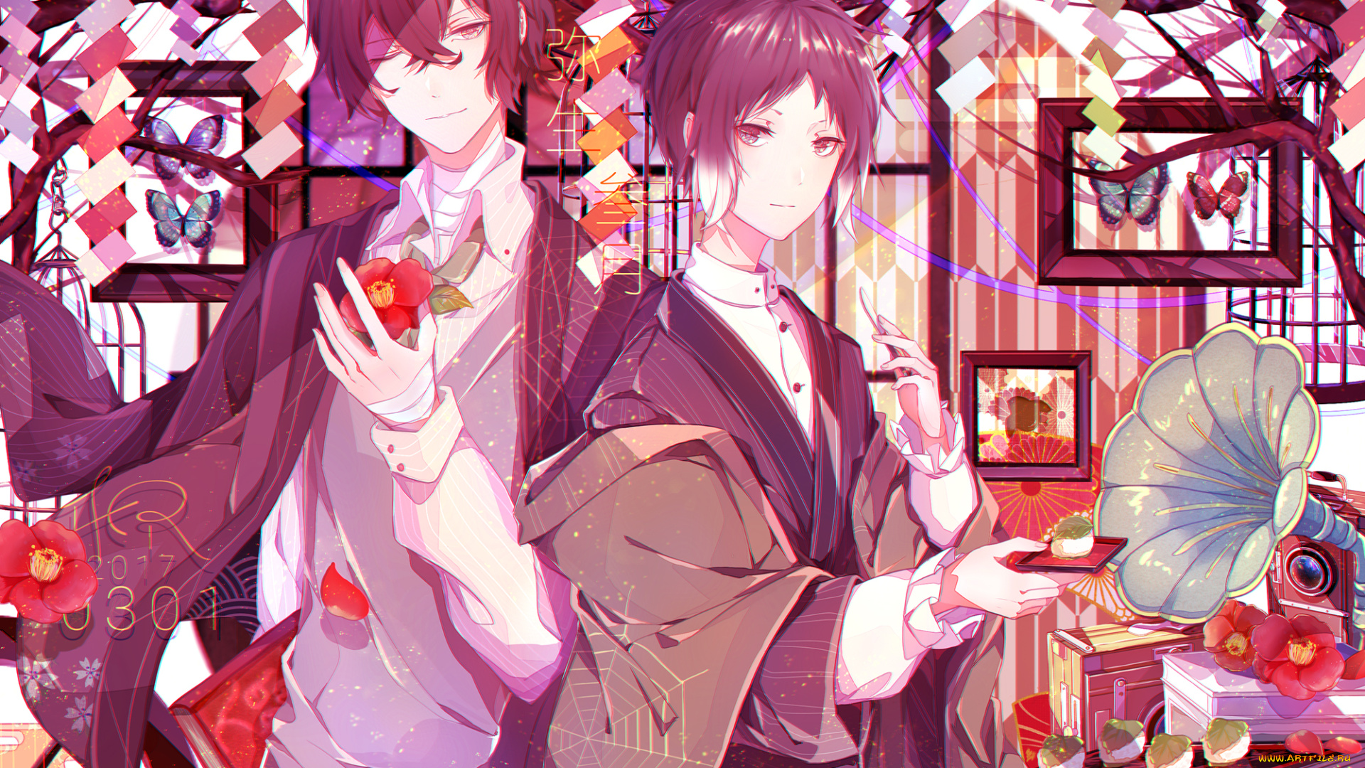 аниме, bungou, stray, dogs, бродячие, псы, литературные, гении