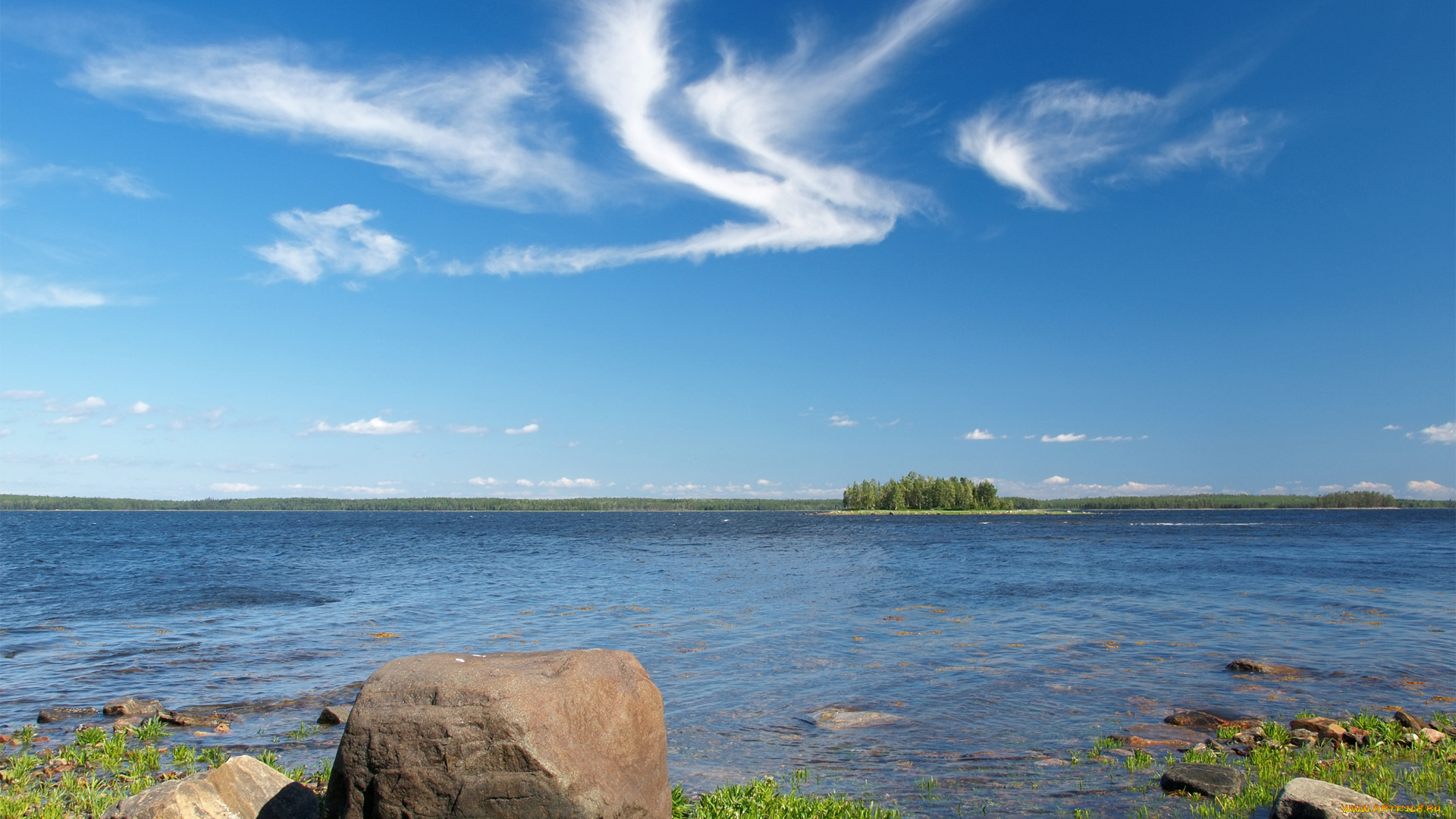 белое, море, природа, побережье, камни, россия, карелия, белое, море