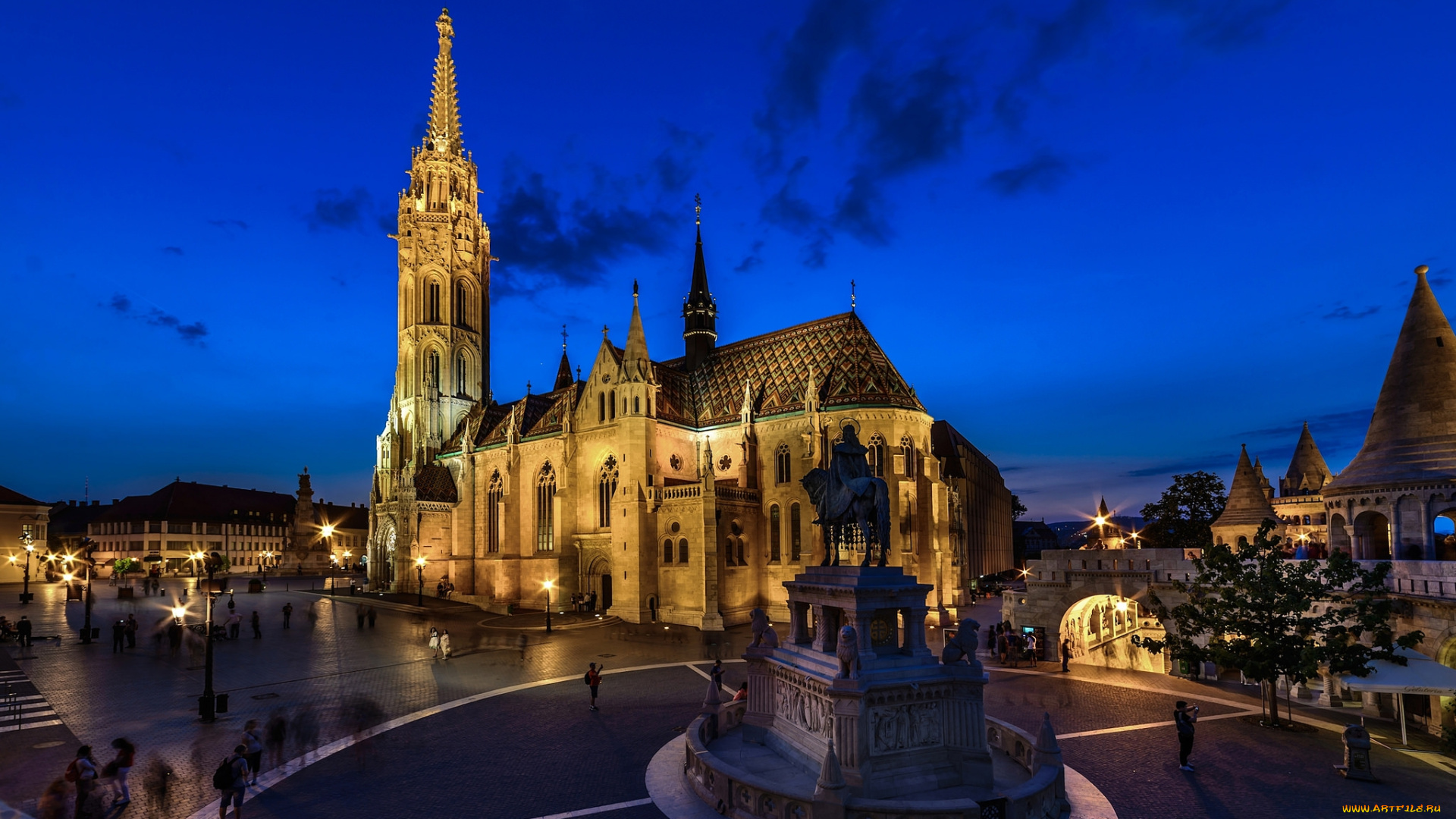 budapest, by, night, города, будапешт, , венгрия, простор
