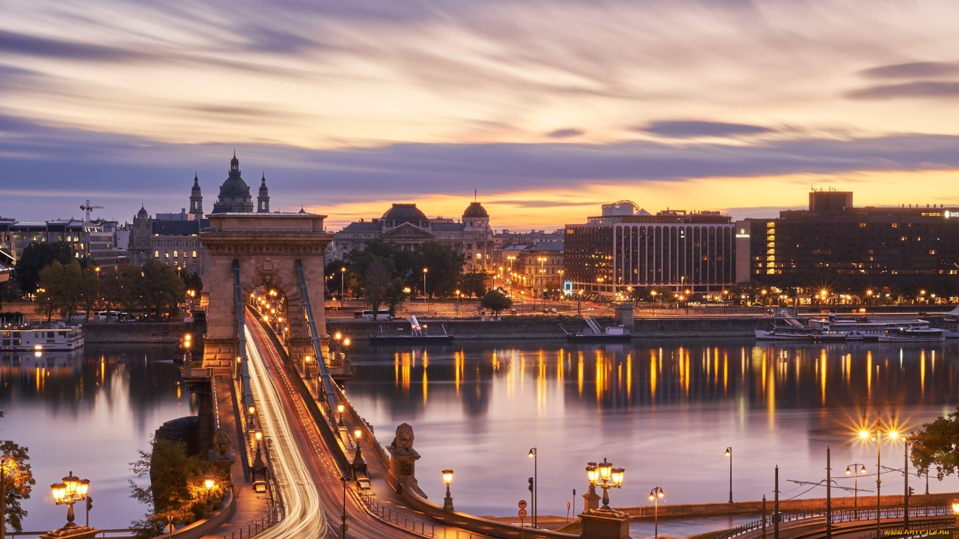 города, будапешт, , венгрия, мост, река