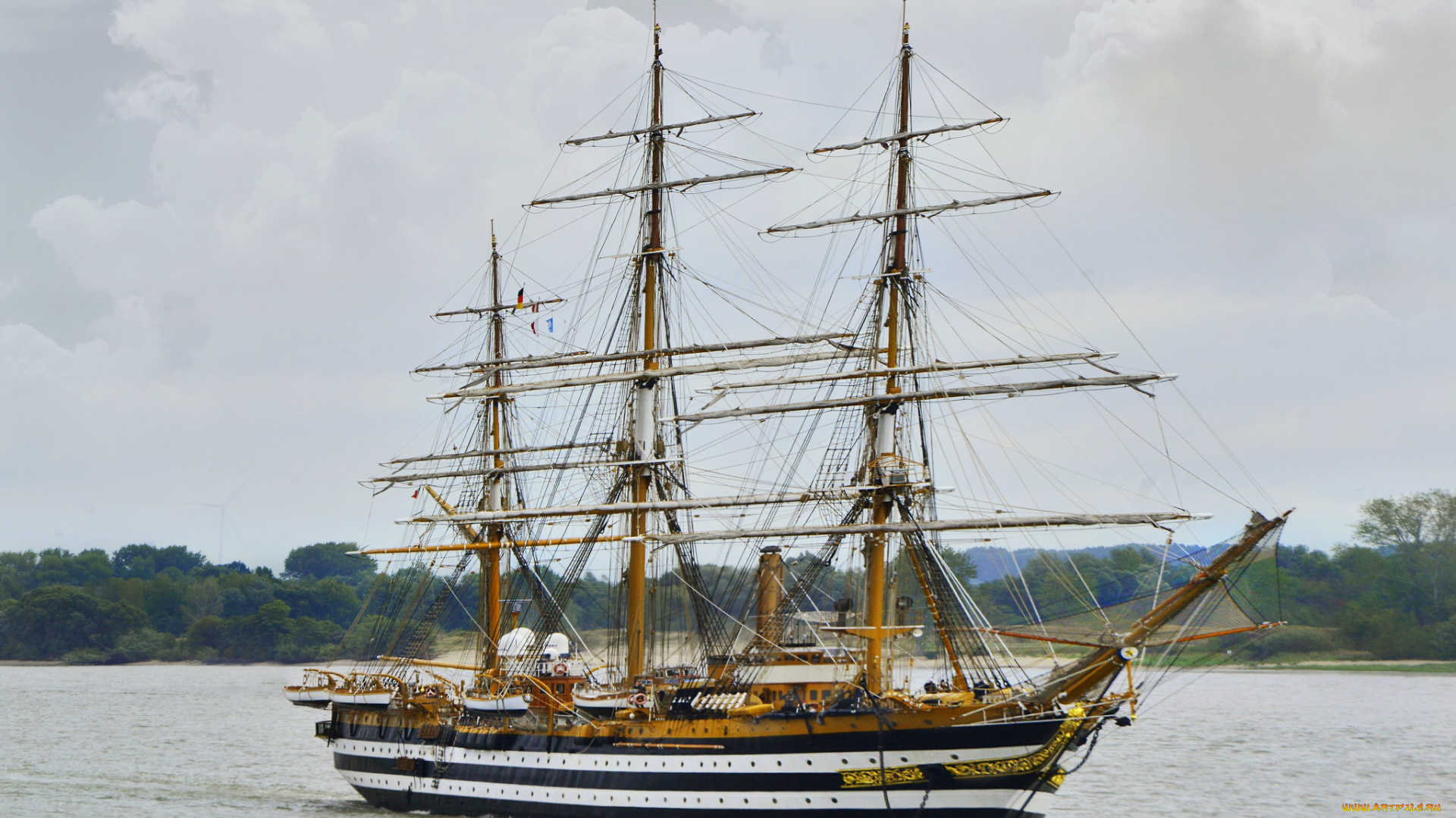 корабли, парусники, мачты, паруса