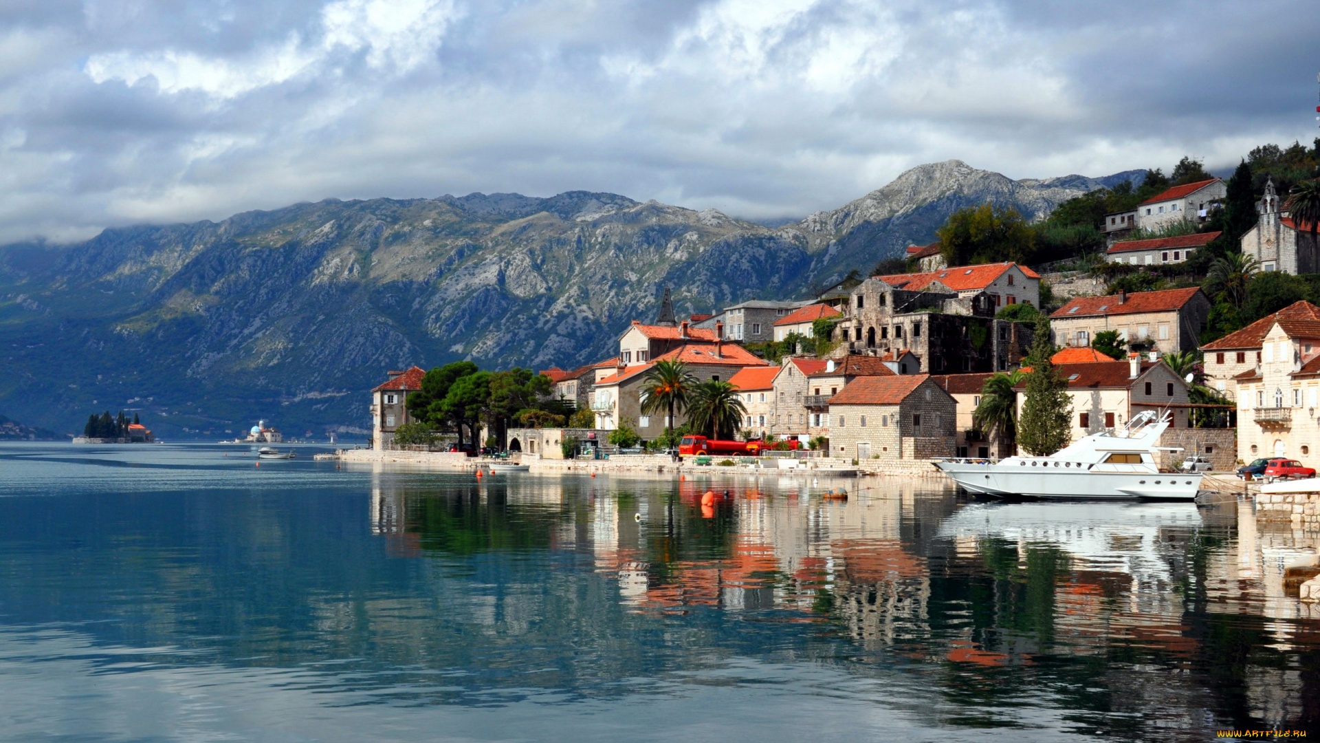 perast, , montenegro, города, -, панорамы, montenegro
