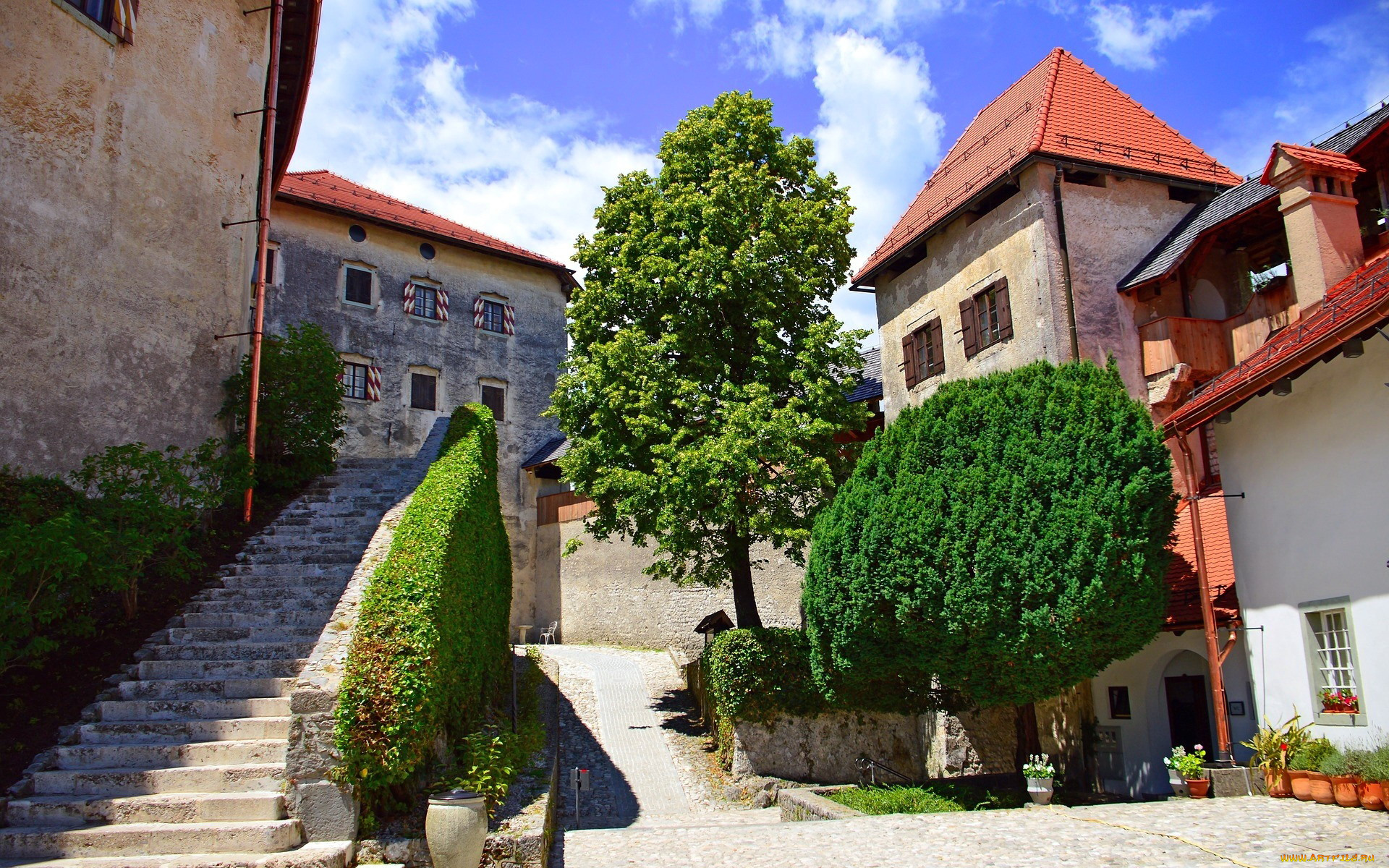 города, блед, , словения, slovenia, bled, castle