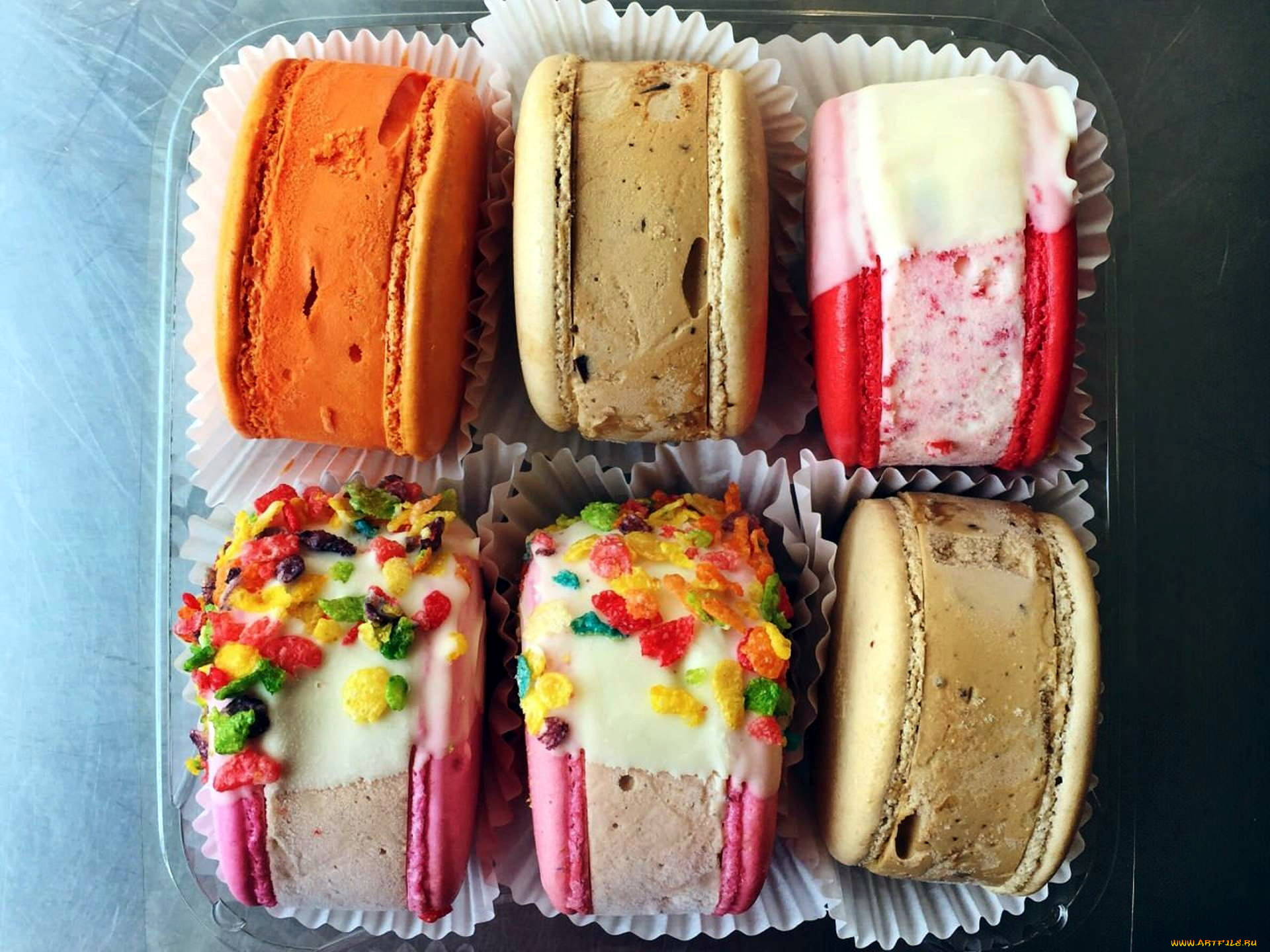 еда, макаруны, лакомство, печенье