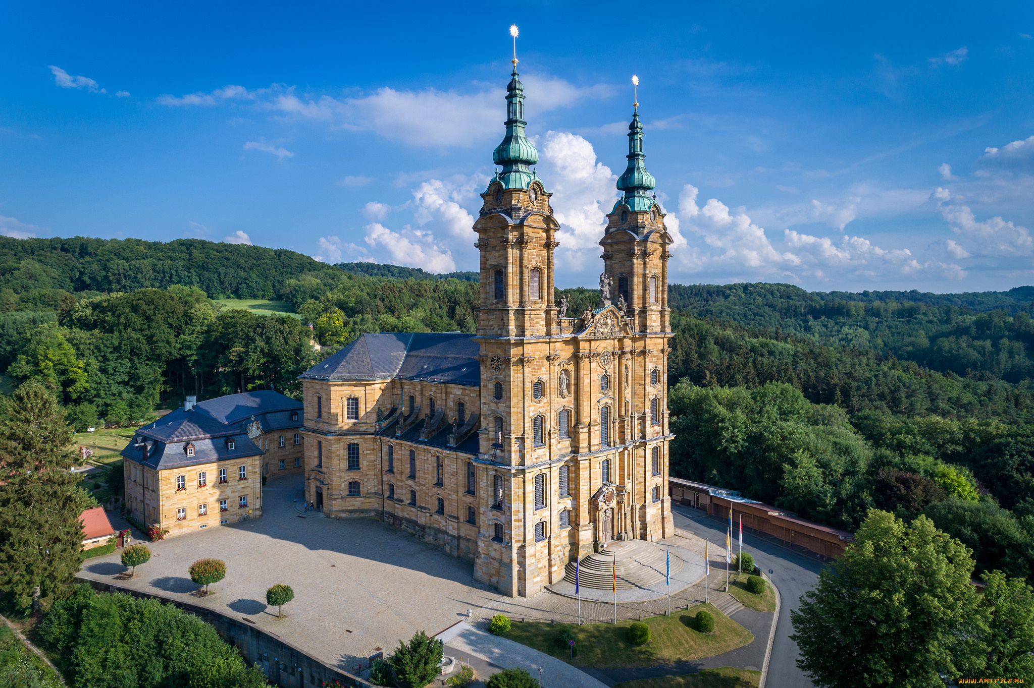 basilika, vierzehnheiligen, города, -, католические, соборы, , костелы, , аббатства, простор