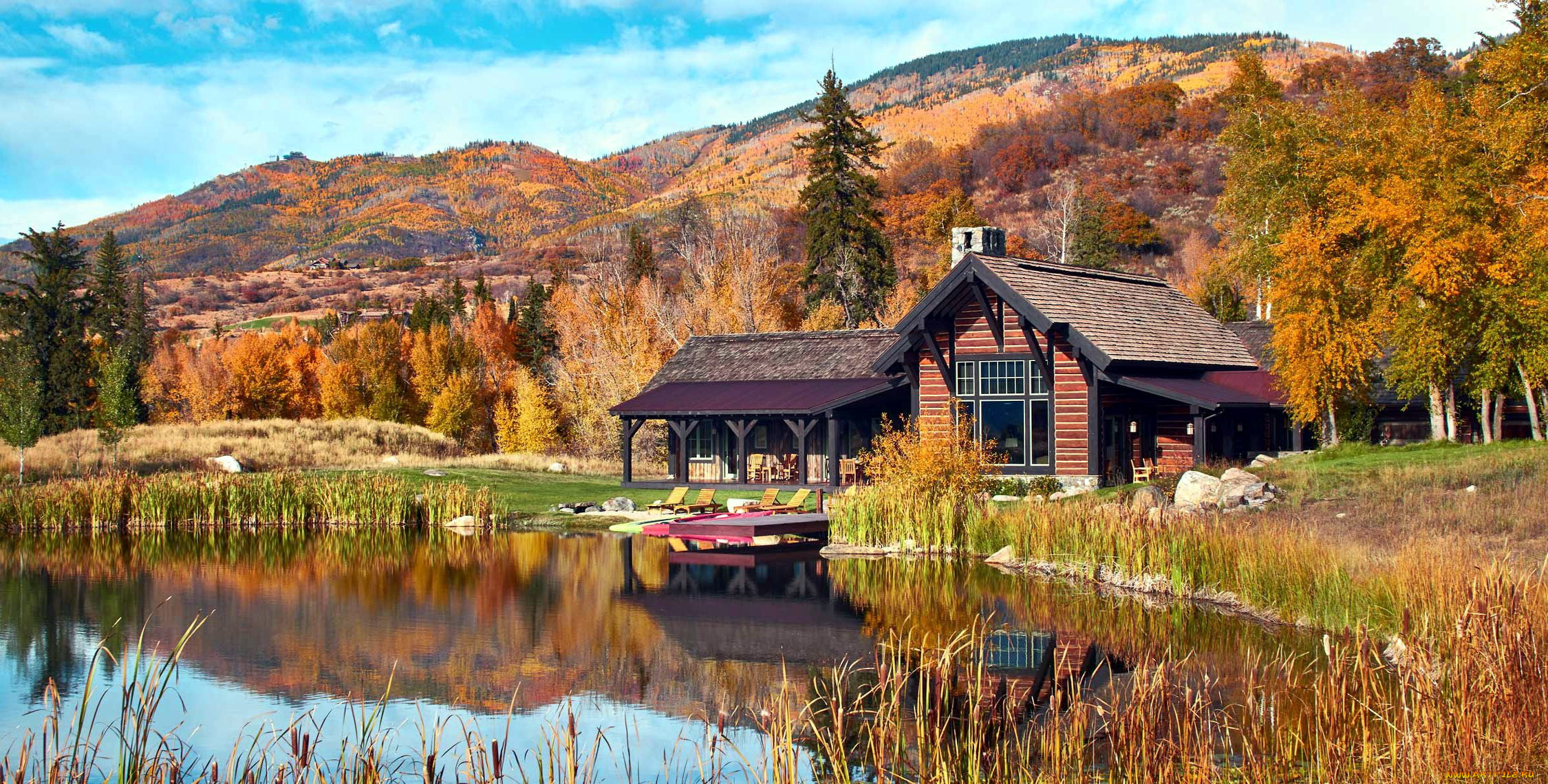 города, -, здания, , дома, река, горы, дом