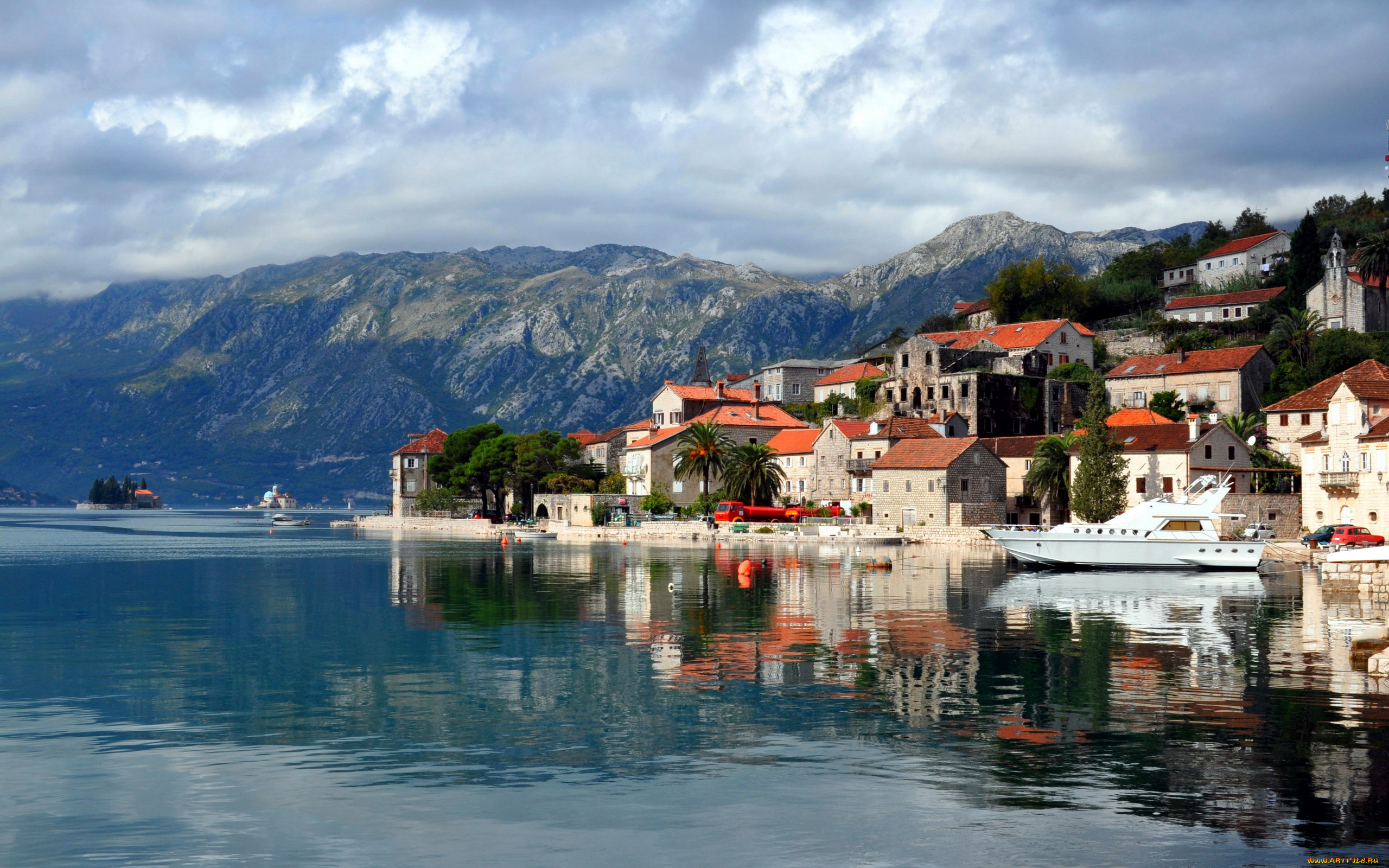 perast, , montenegro, города, -, панорамы, montenegro