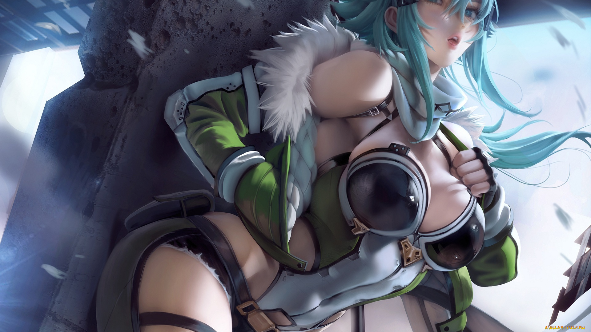 аниме, sword, art, online, синон