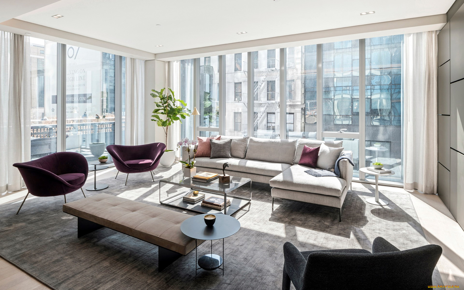 интерьер, гостиная, стол, диван, кресло