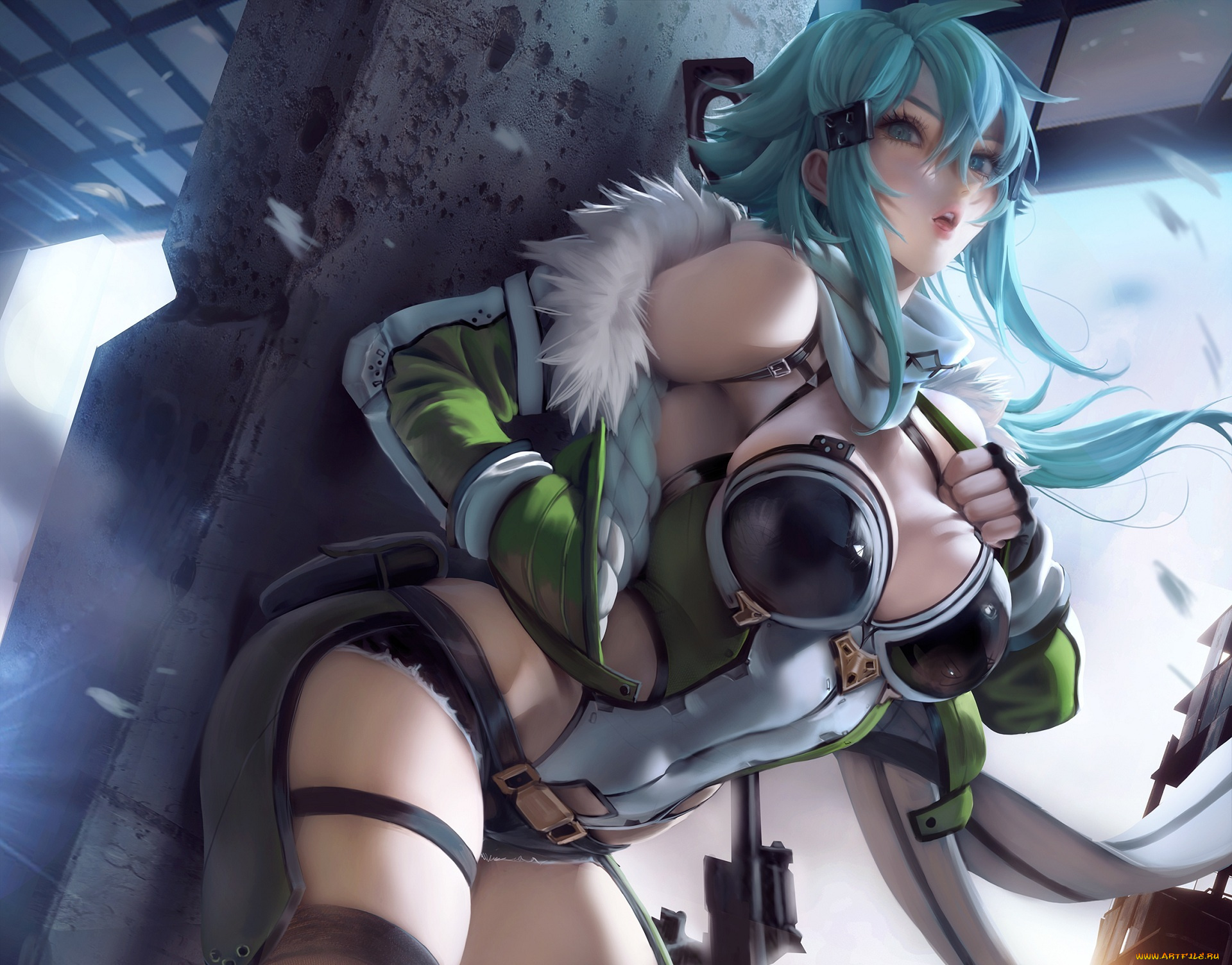 аниме, sword, art, online, синон