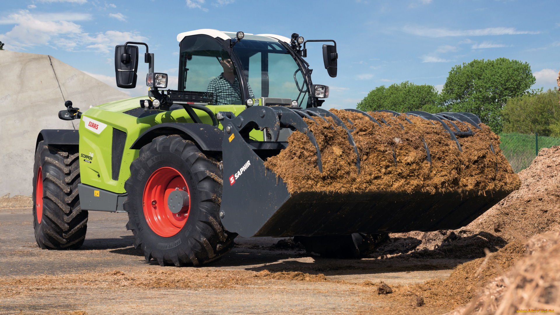 техника, фронтальные, погрузчики, claas