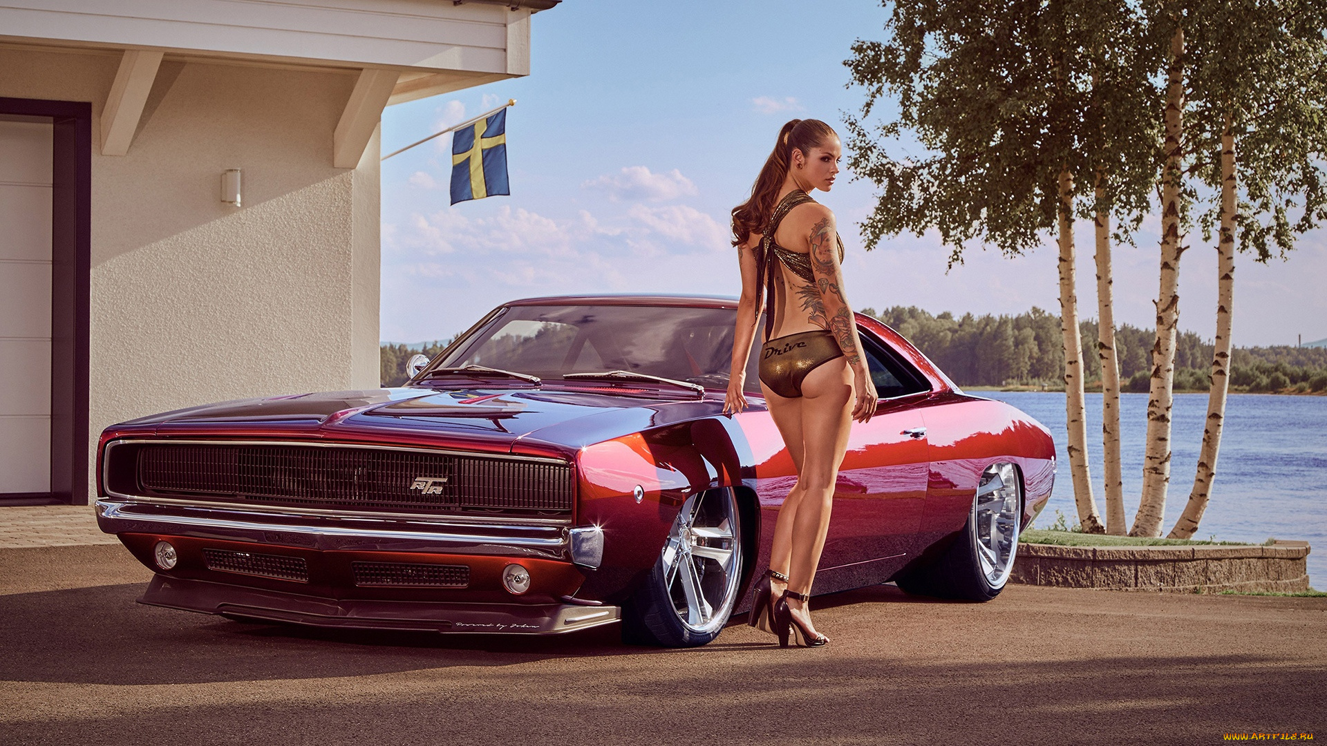 автомобили, -авто, с, девушками, laura, lee, dodge, charger