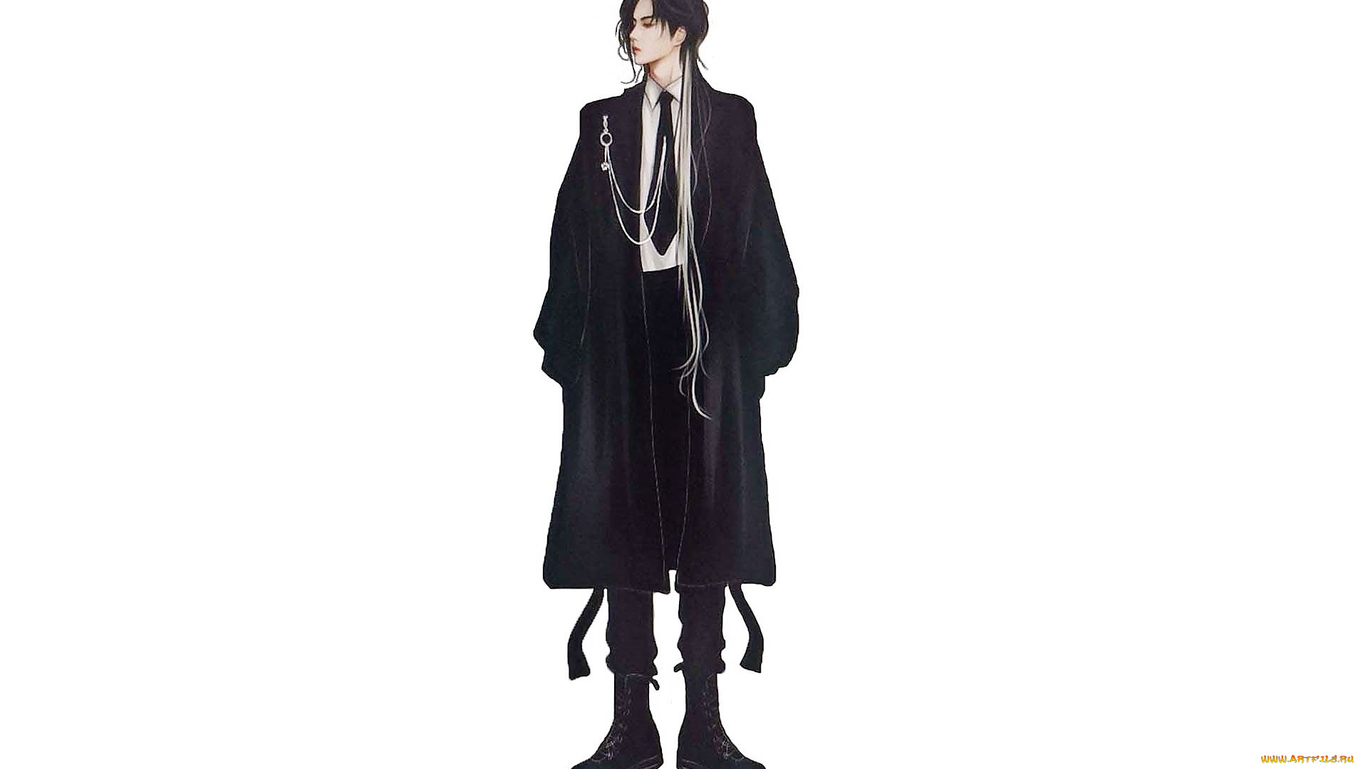 рисованное, люди, ван, ибо, плащ