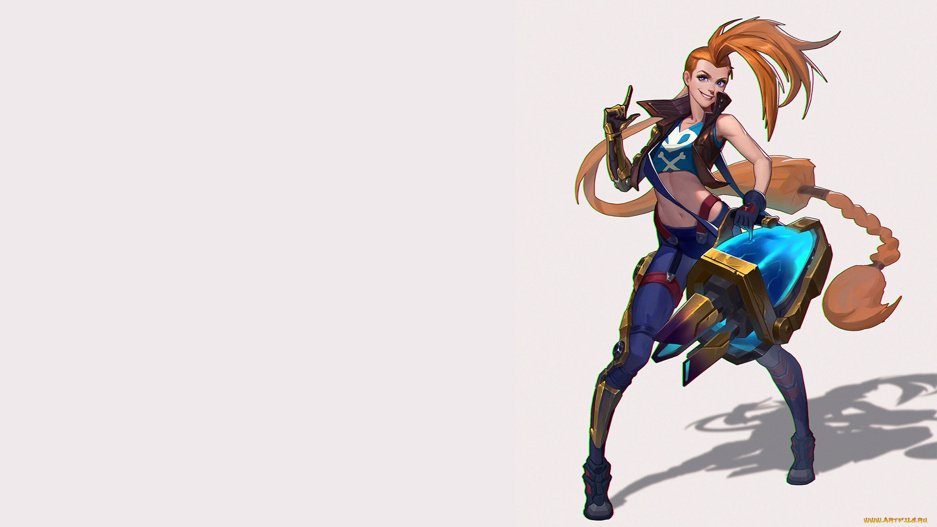 видео, игры, league, of, legends, jinx, коса, оружие