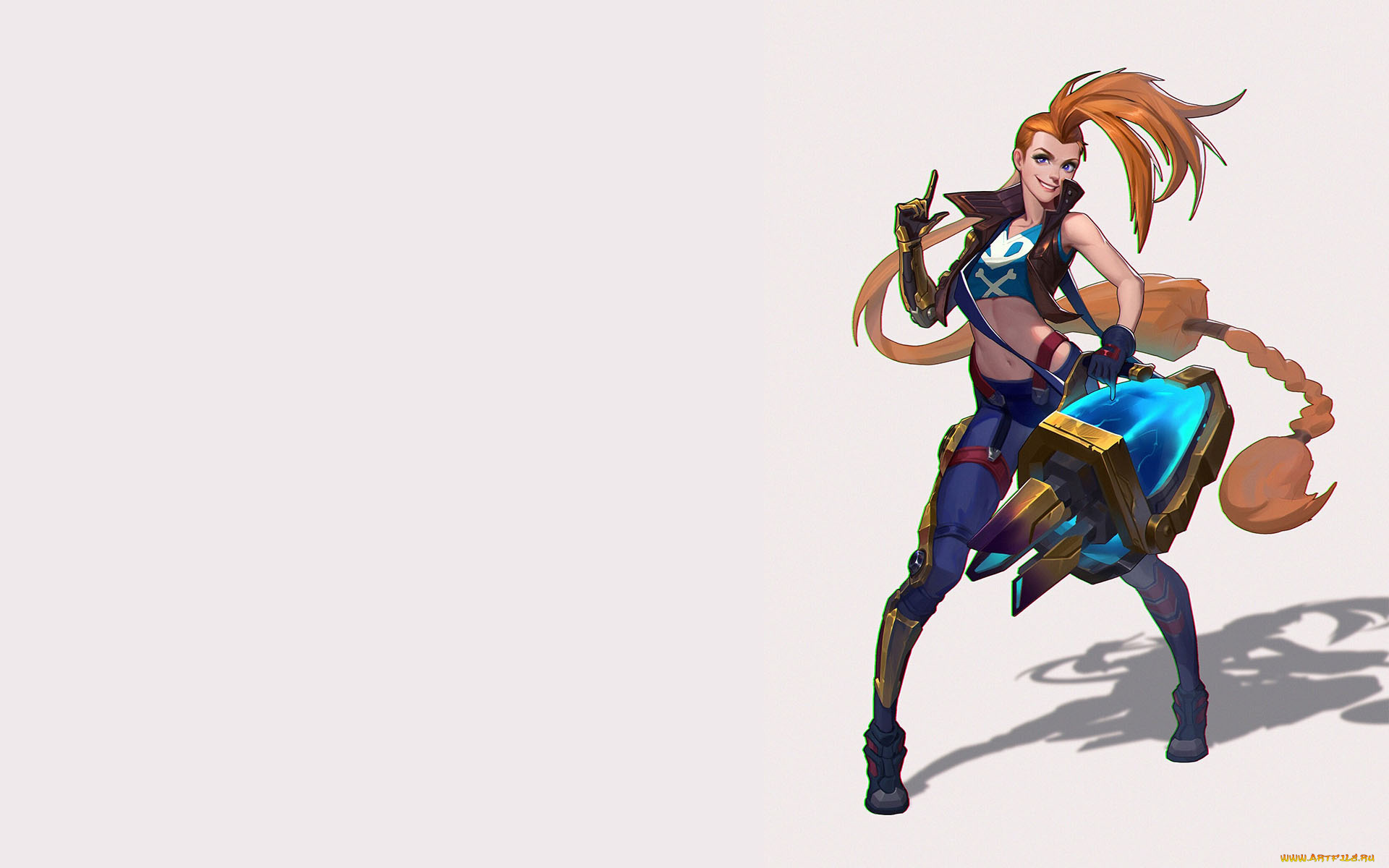 видео, игры, league, of, legends, jinx, коса, оружие