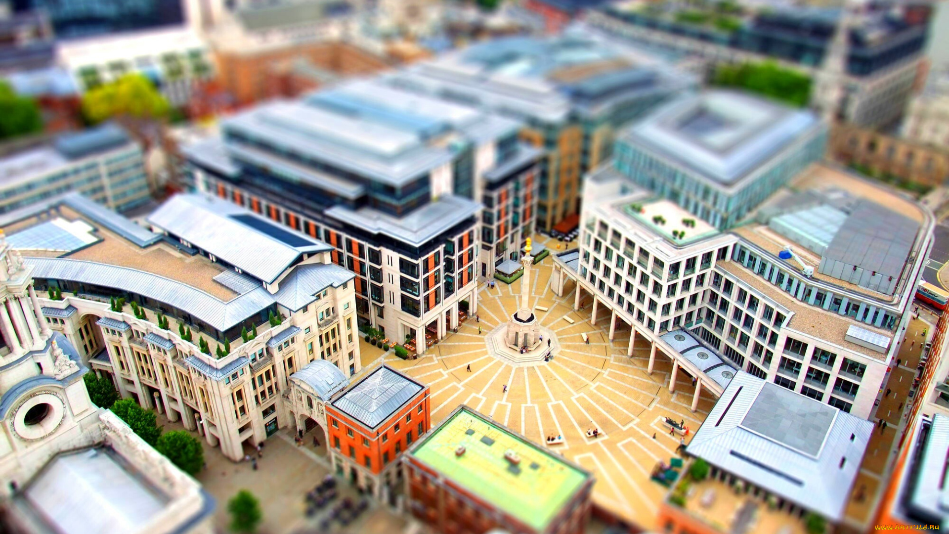 города, лондон, , великобритания, город, сдвига, наклона, городской, вид, лондон, площадь, англия, цифровое, искусство