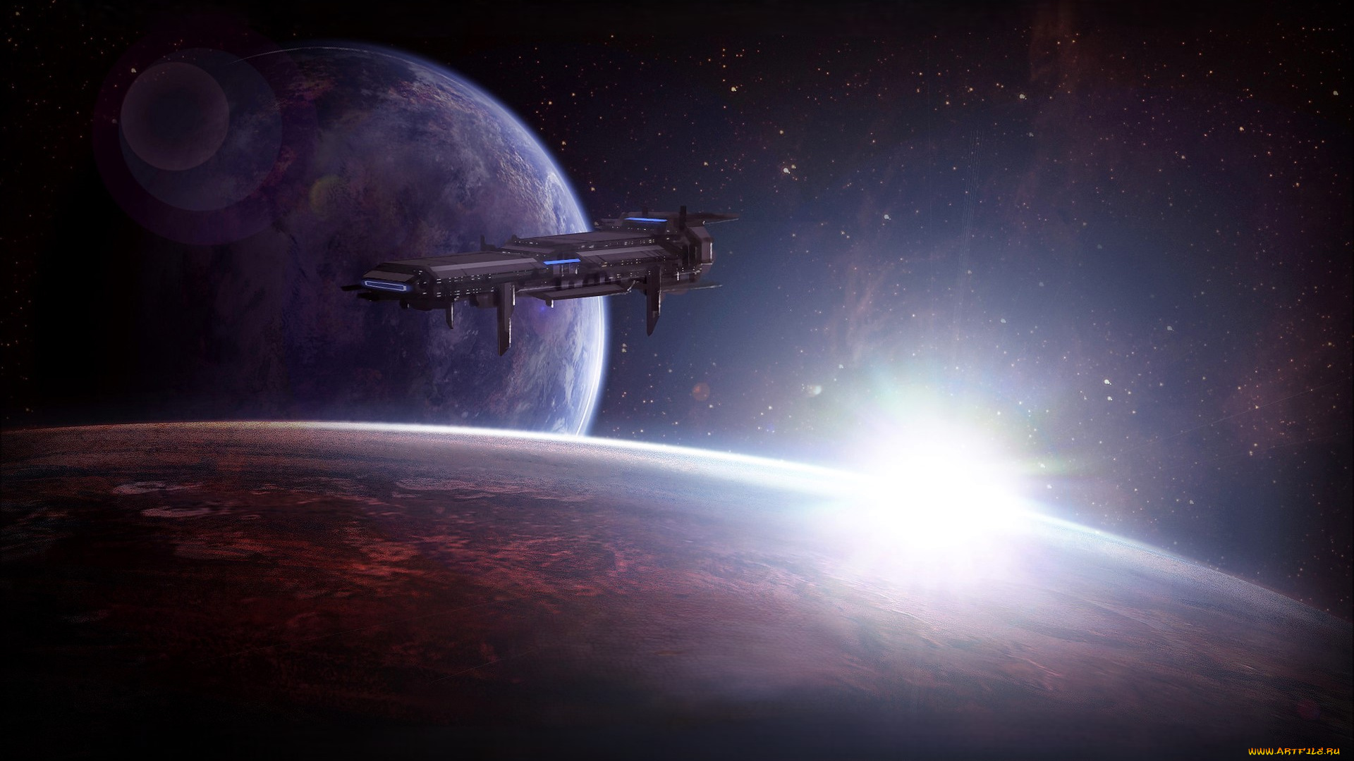 видео, игры, star, wars, , the, old, republic, космический, корабль, полет, планеты, космос