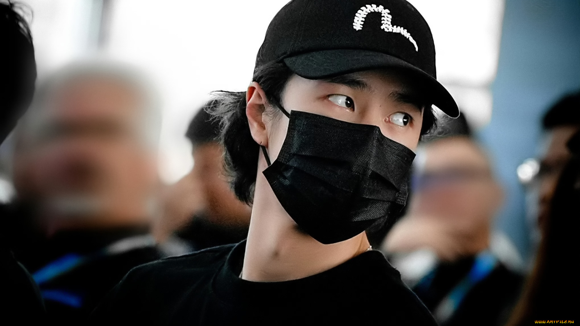 мужчины, wang, yi, bo, актер, лицо, кепка, маска, люди