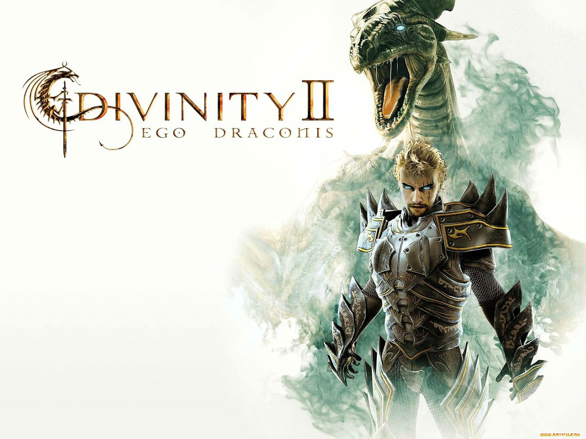 видео, игры, divinity, 2, , ego, draconis, мужчина, рыцарь, блондин, латы, доспехи, дракон