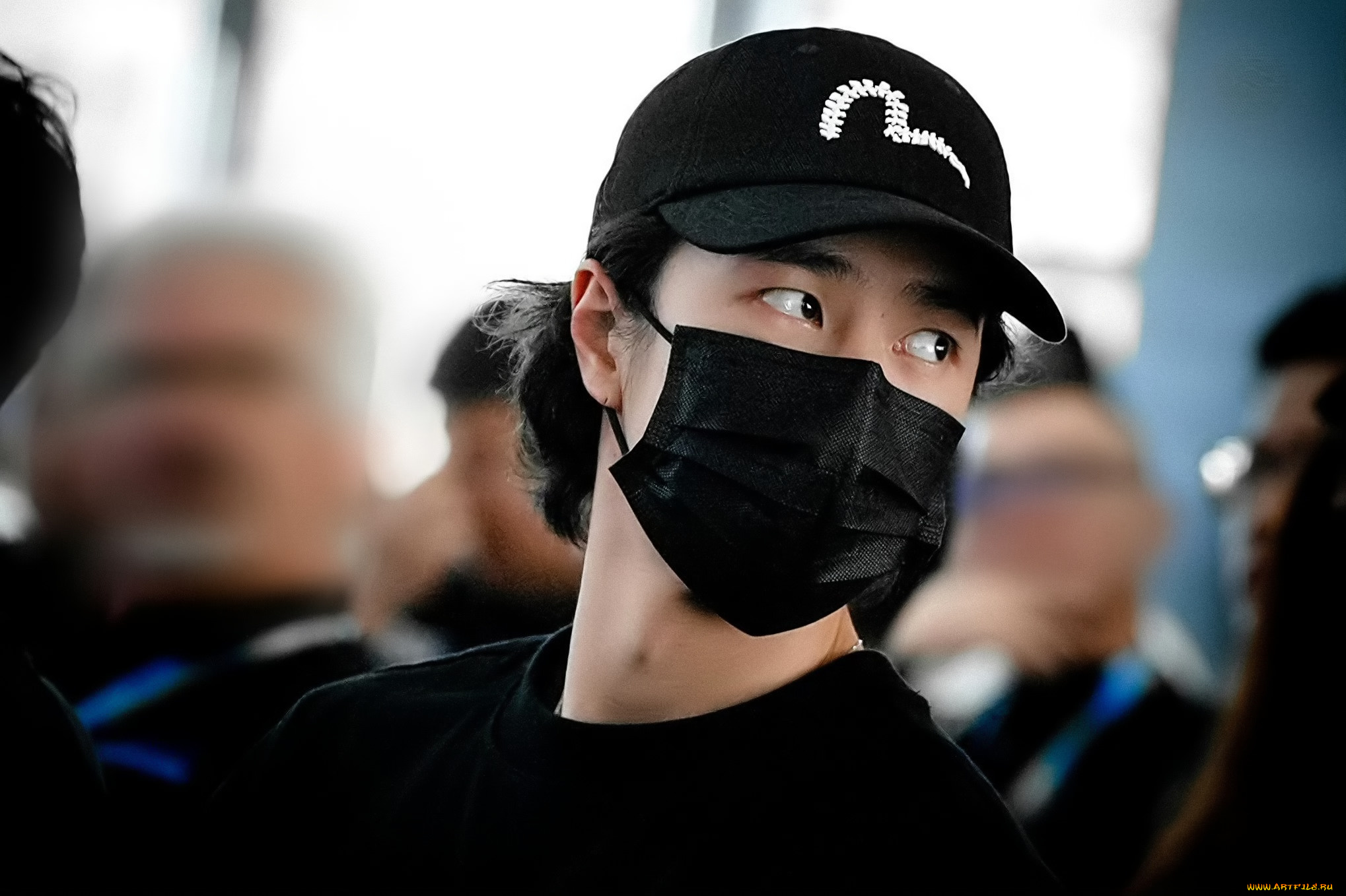 мужчины, wang, yi, bo, актер, лицо, кепка, маска, люди