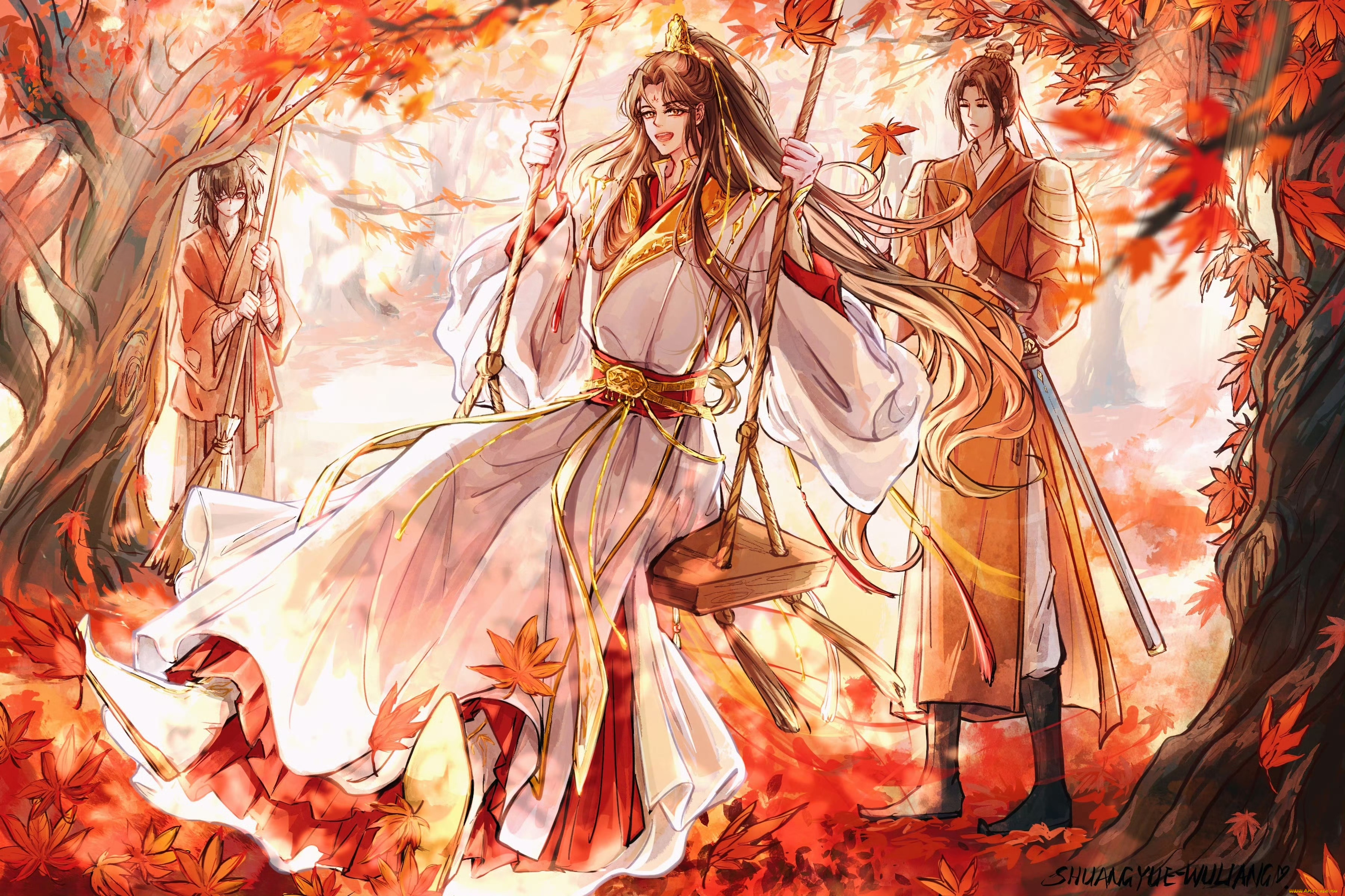 аниме, tian, guan, ci, fu, хуа, чэн, се, лянь