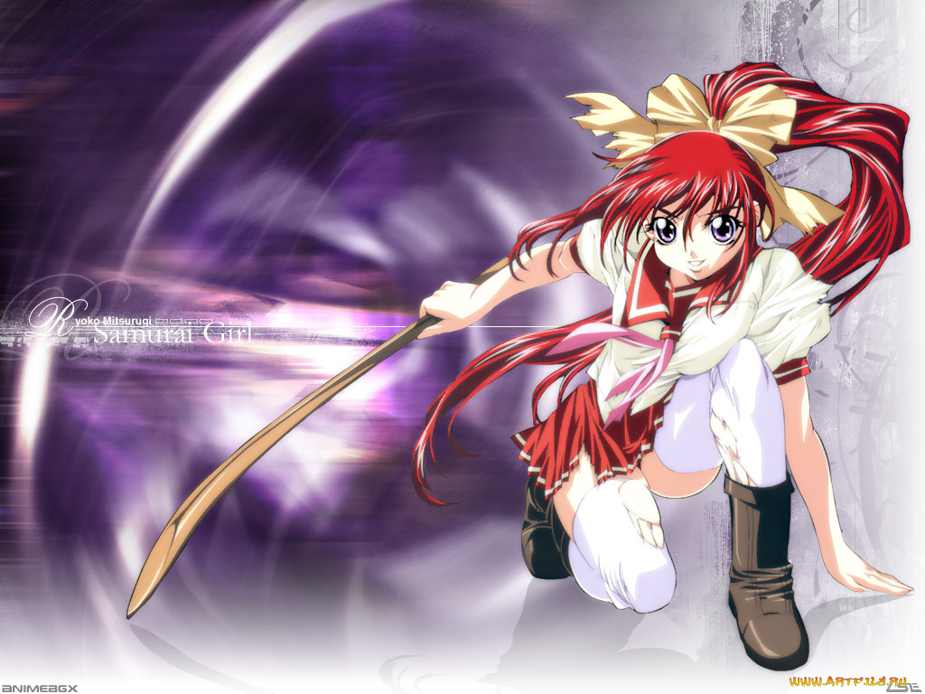 аниме, samurai, girl