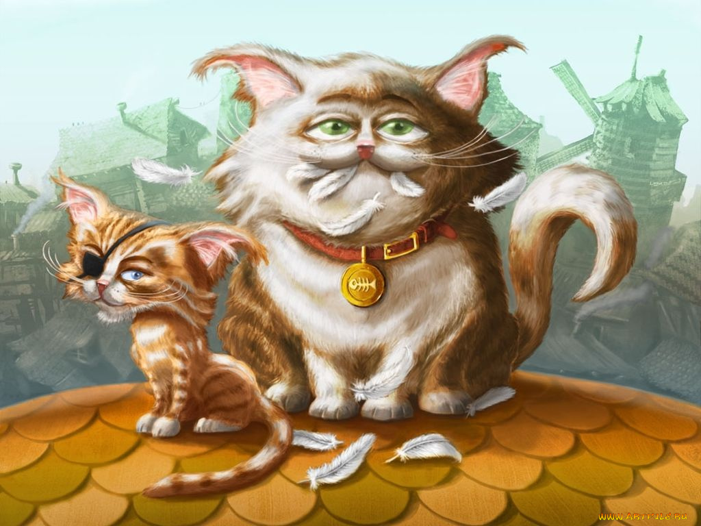 рисованные, животные