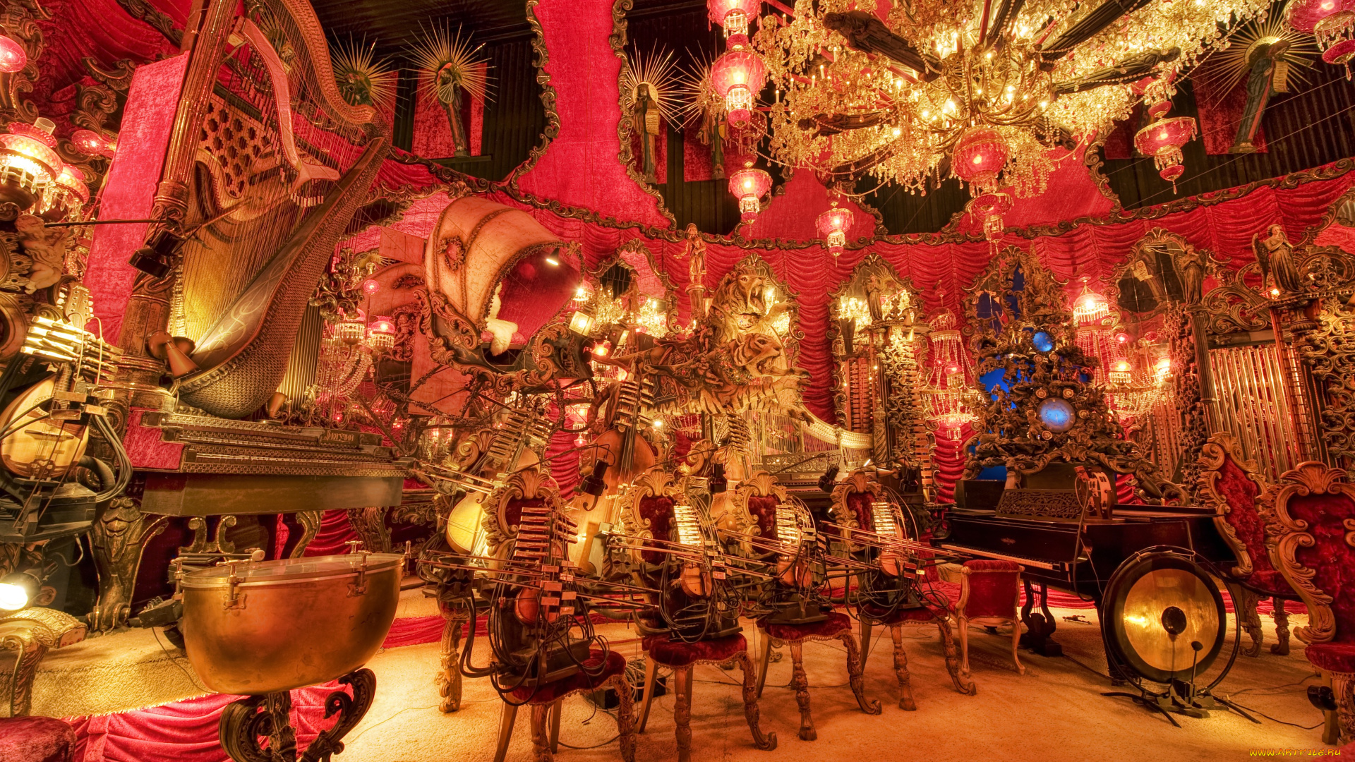 музыка, музыкальные, инструменты, арфа