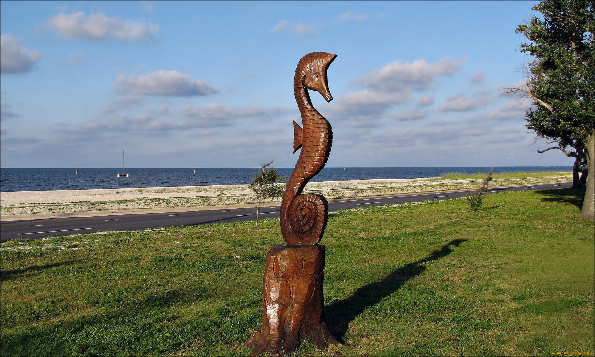 разное, рельефы, статуи, музейные, экспонаты, море, трава