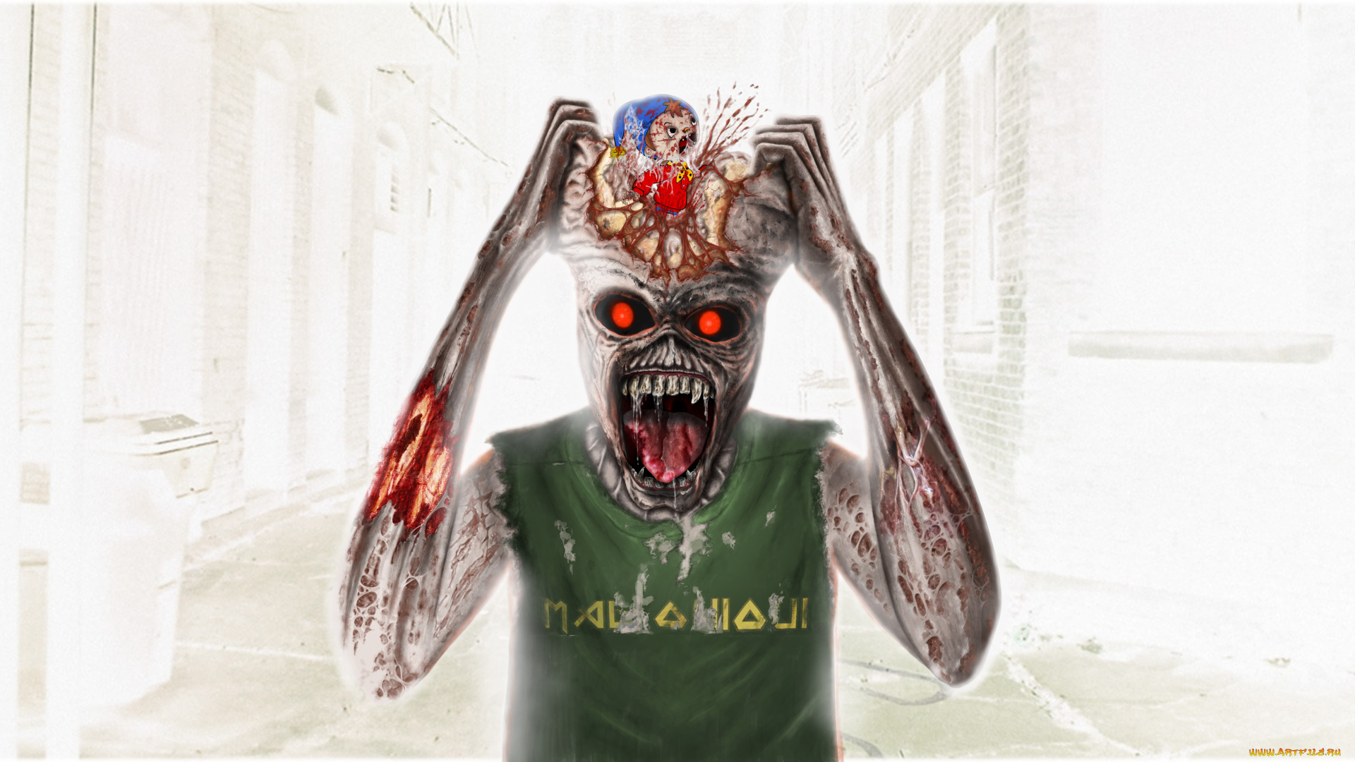 фэнтези, нежить, глаза, пасть, зубы