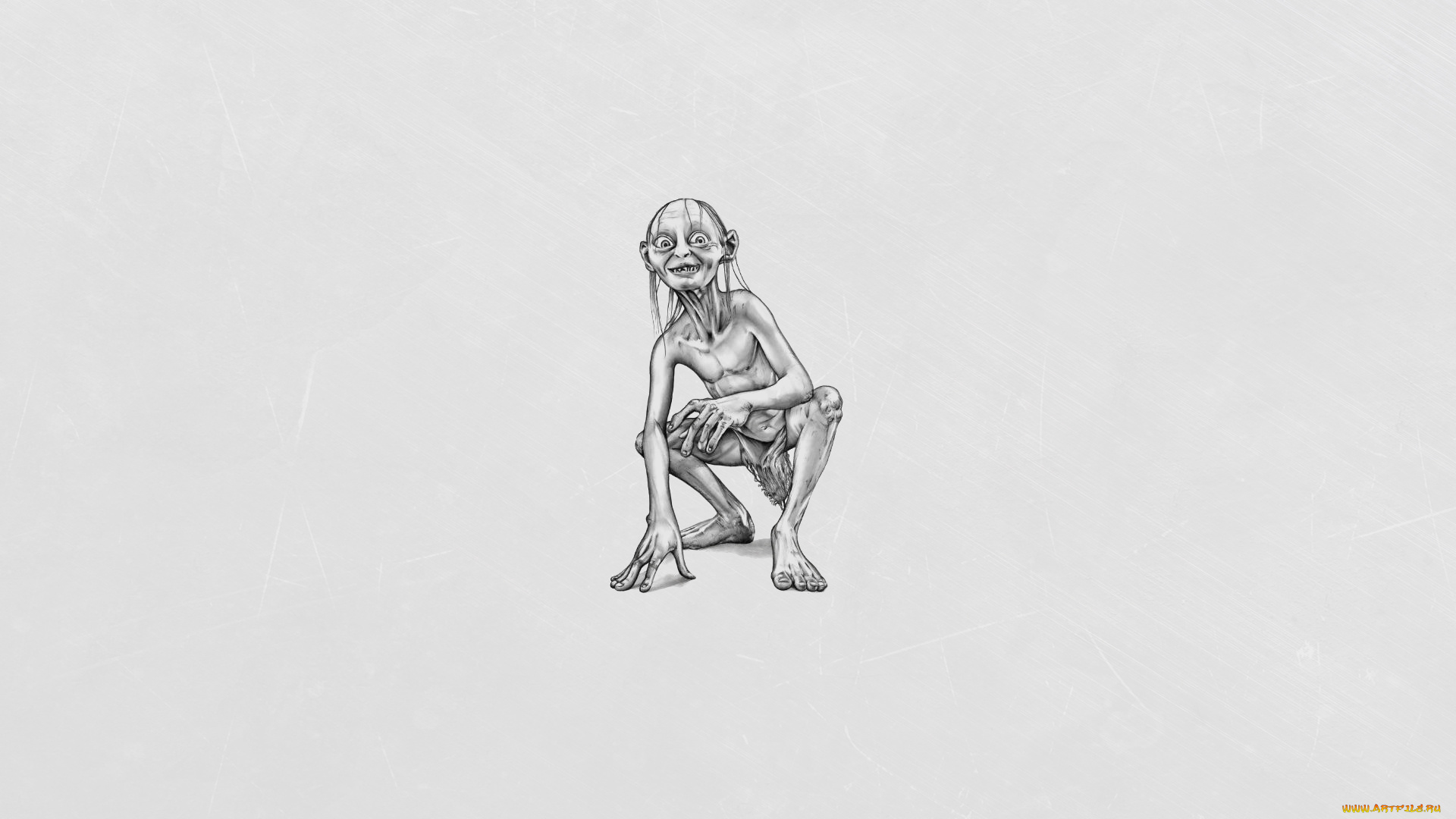 властелин, колец, рисованные, минимализм, голлум, gollum, the, lord, of, rings