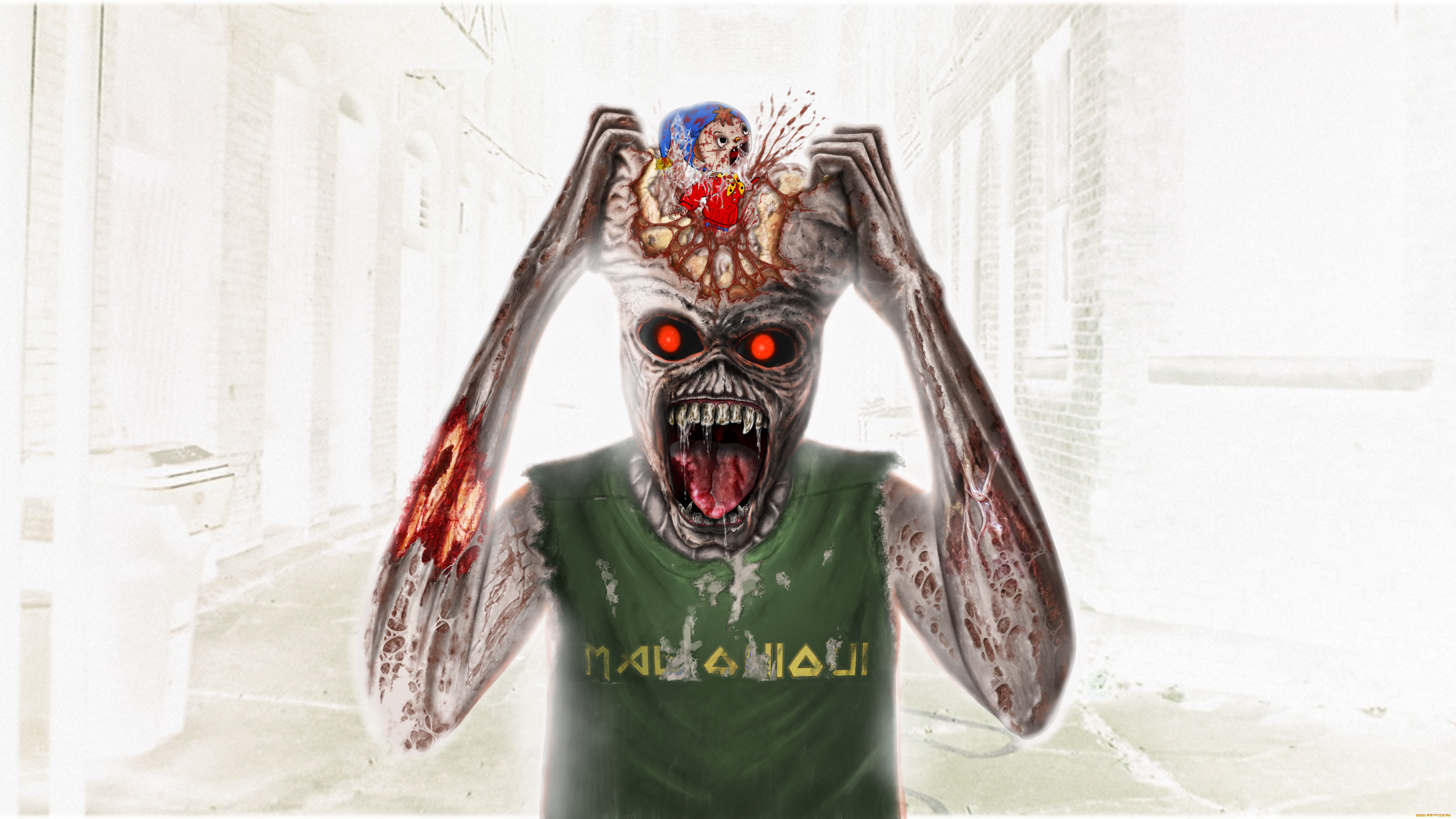 фэнтези, нежить, глаза, пасть, зубы