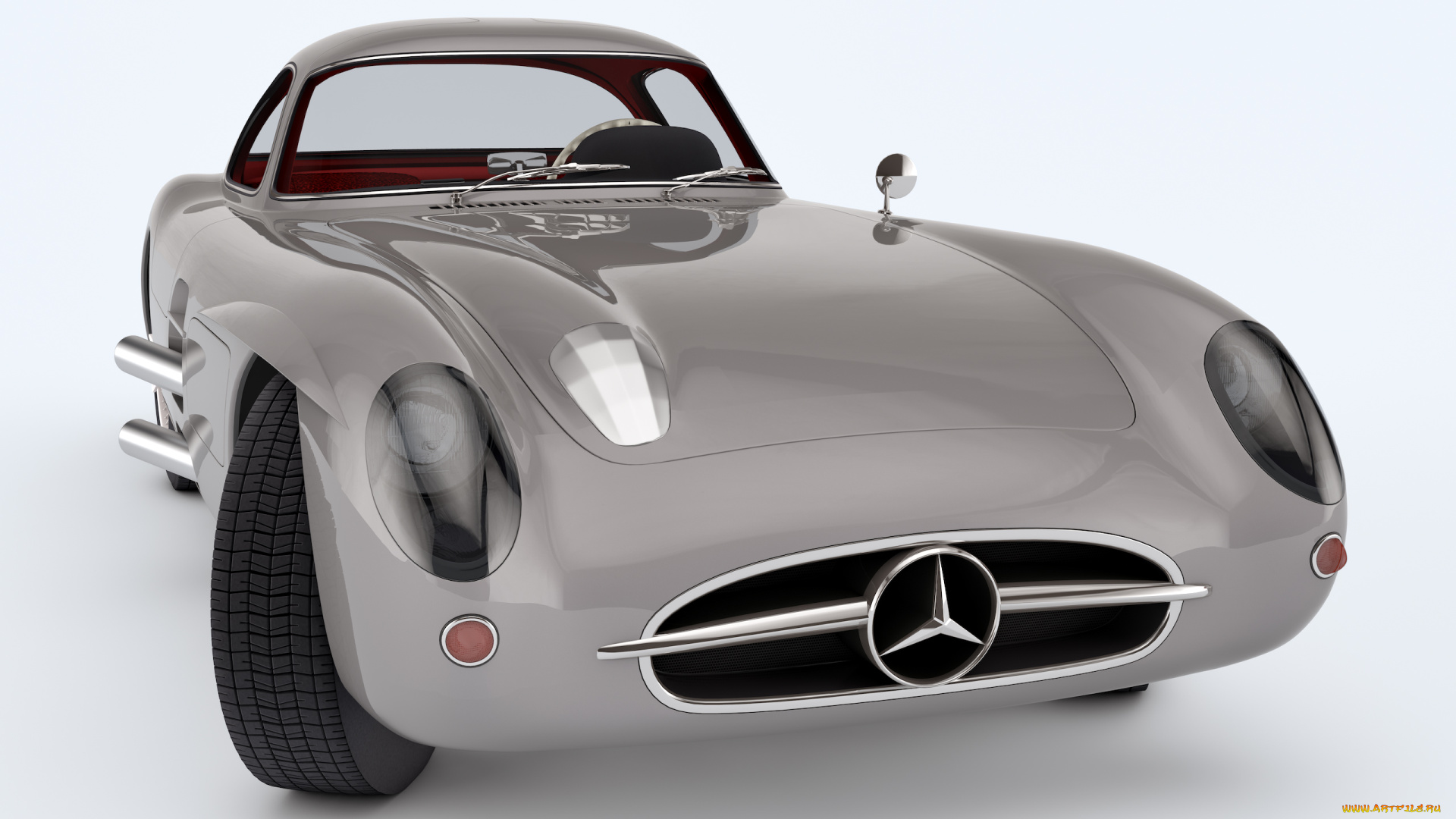 автомобили, 3д, mercedes, benz, 1955, slr, 300