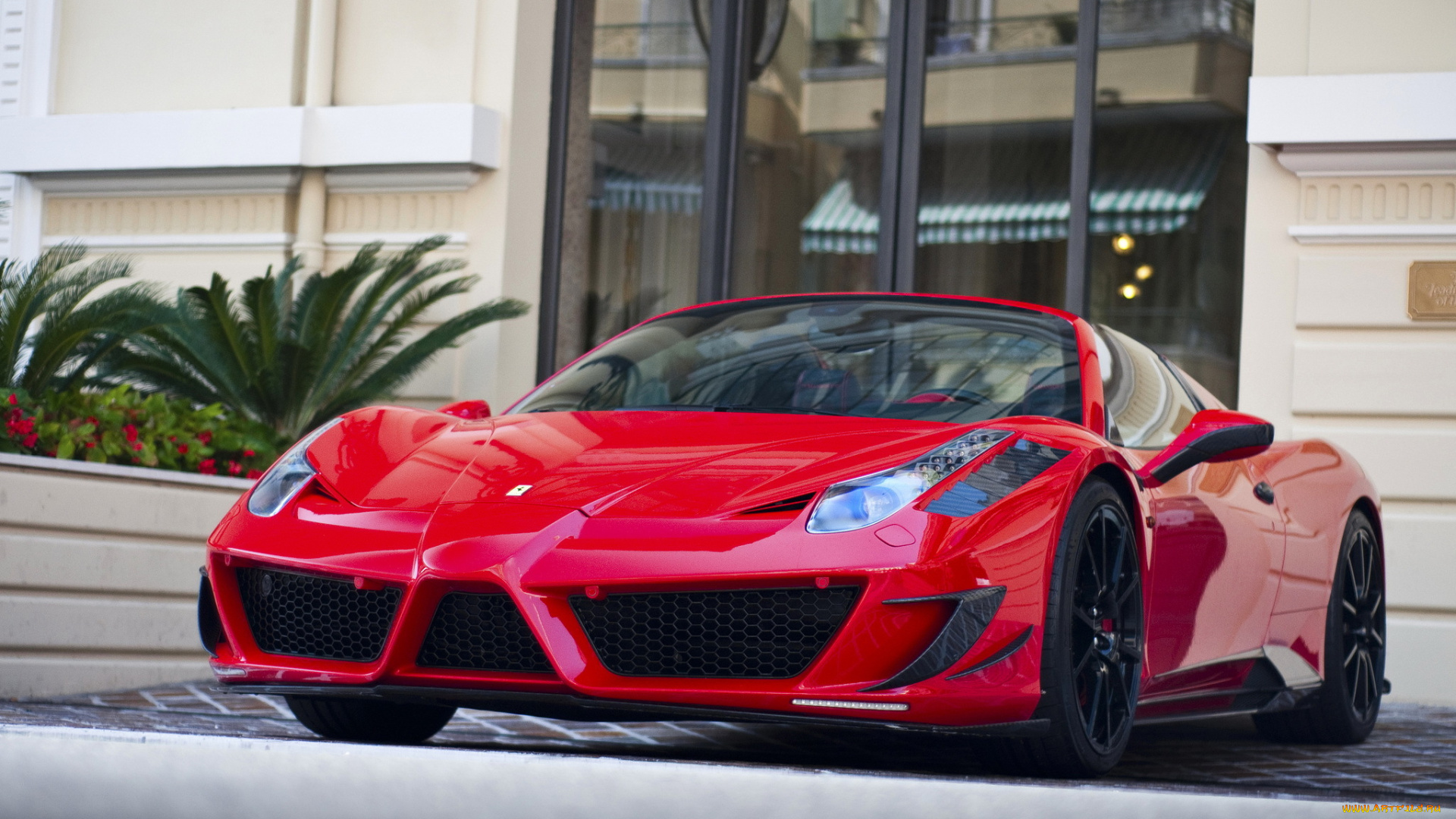 автомобили, ferrari, феррари, monaco, mansory, carbon, black, red, italia, 458, суперкар, красный, италия, тюнинг