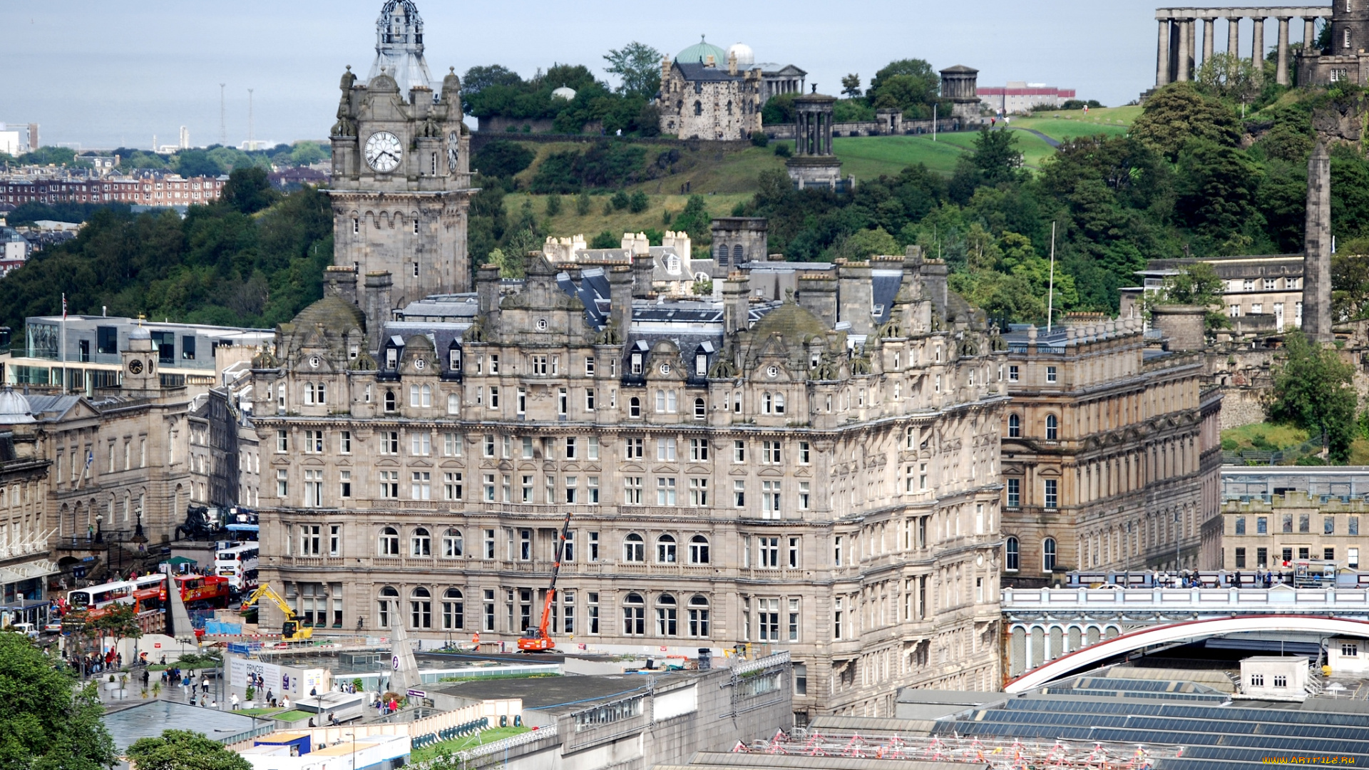 города, эдинбург, , шотландия, здания