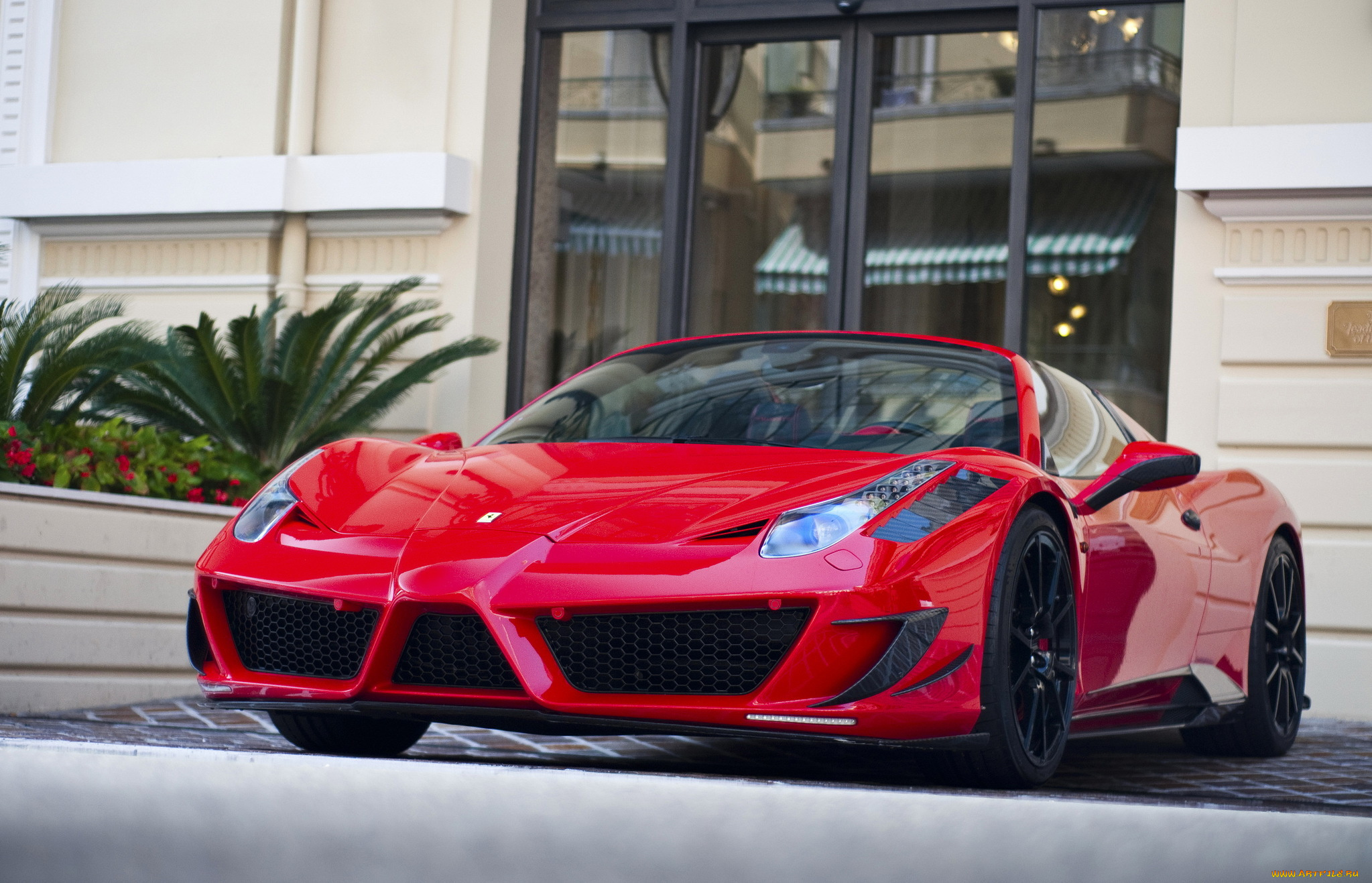 автомобили, ferrari, феррари, monaco, mansory, carbon, black, red, italia, 458, суперкар, красный, италия, тюнинг