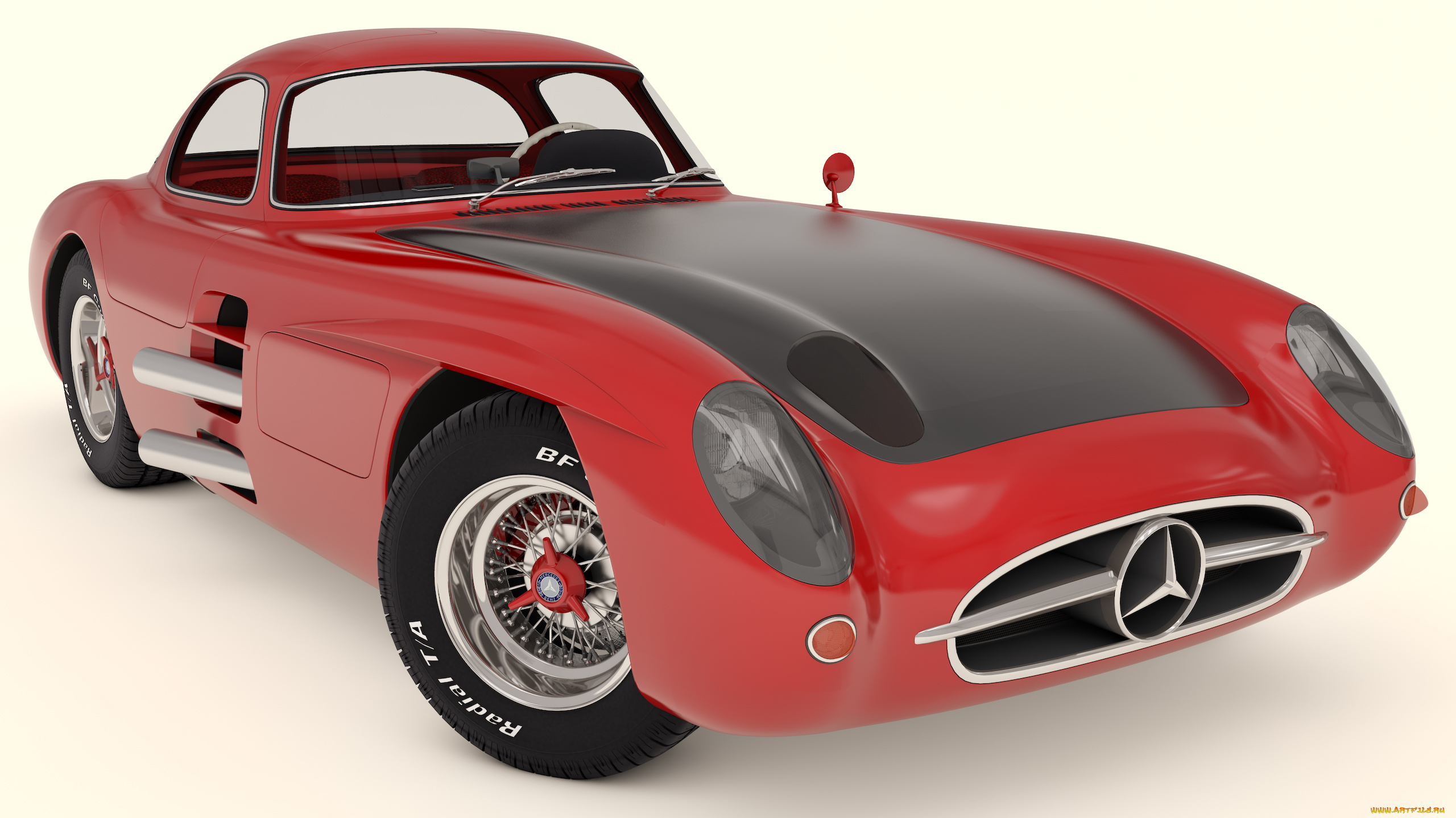 автомобили, 3д, 1955, mercedes, benz, 300, slr