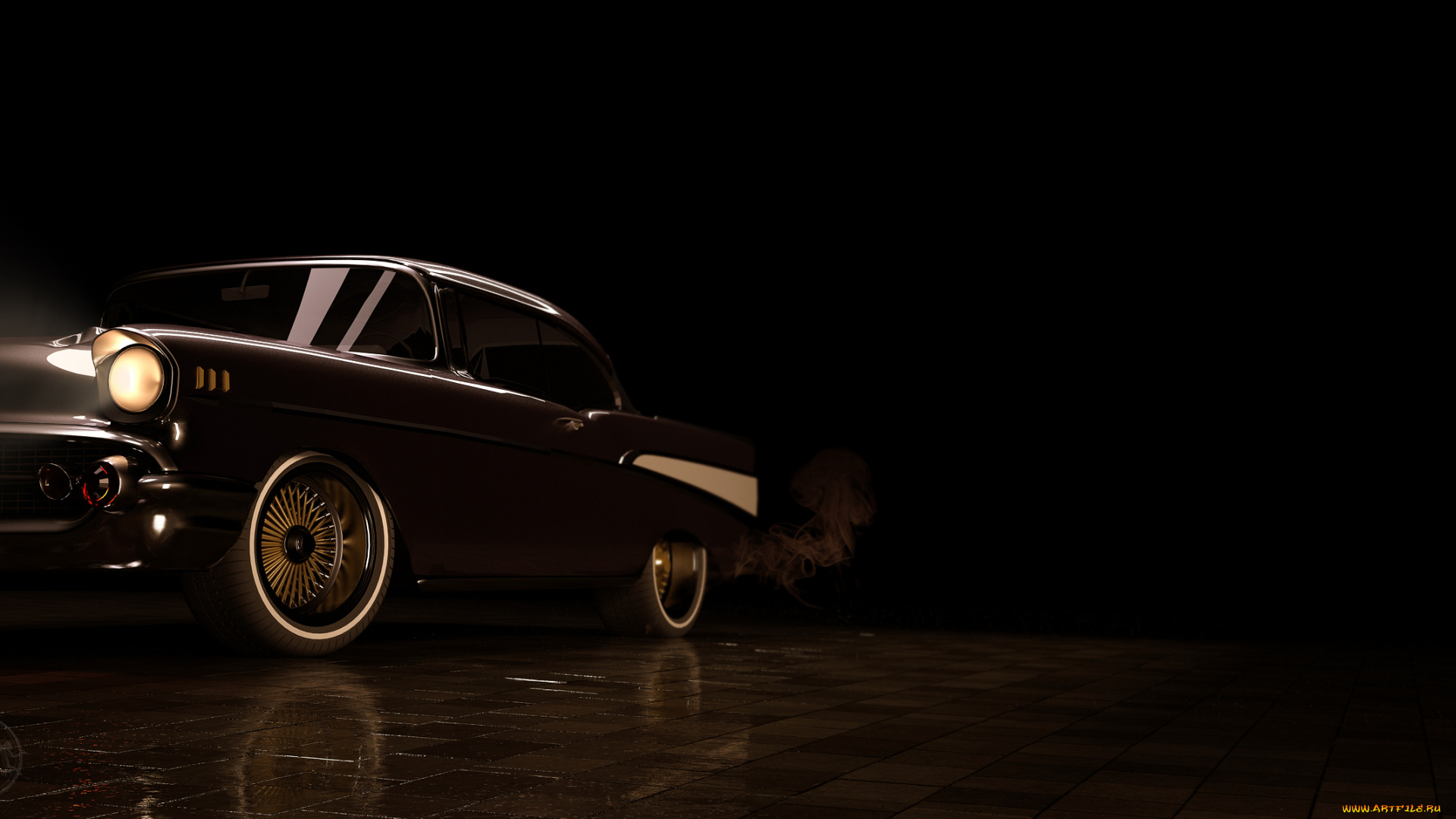 автомобили, 3д, фон, автомобиль