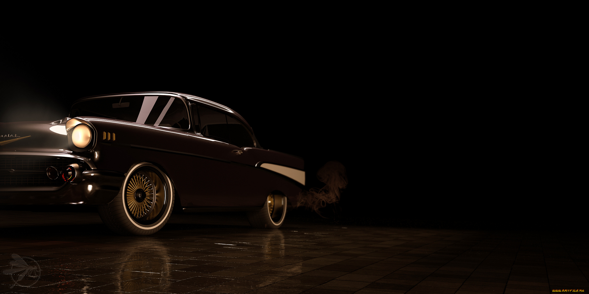 автомобили, 3д, фон, автомобиль