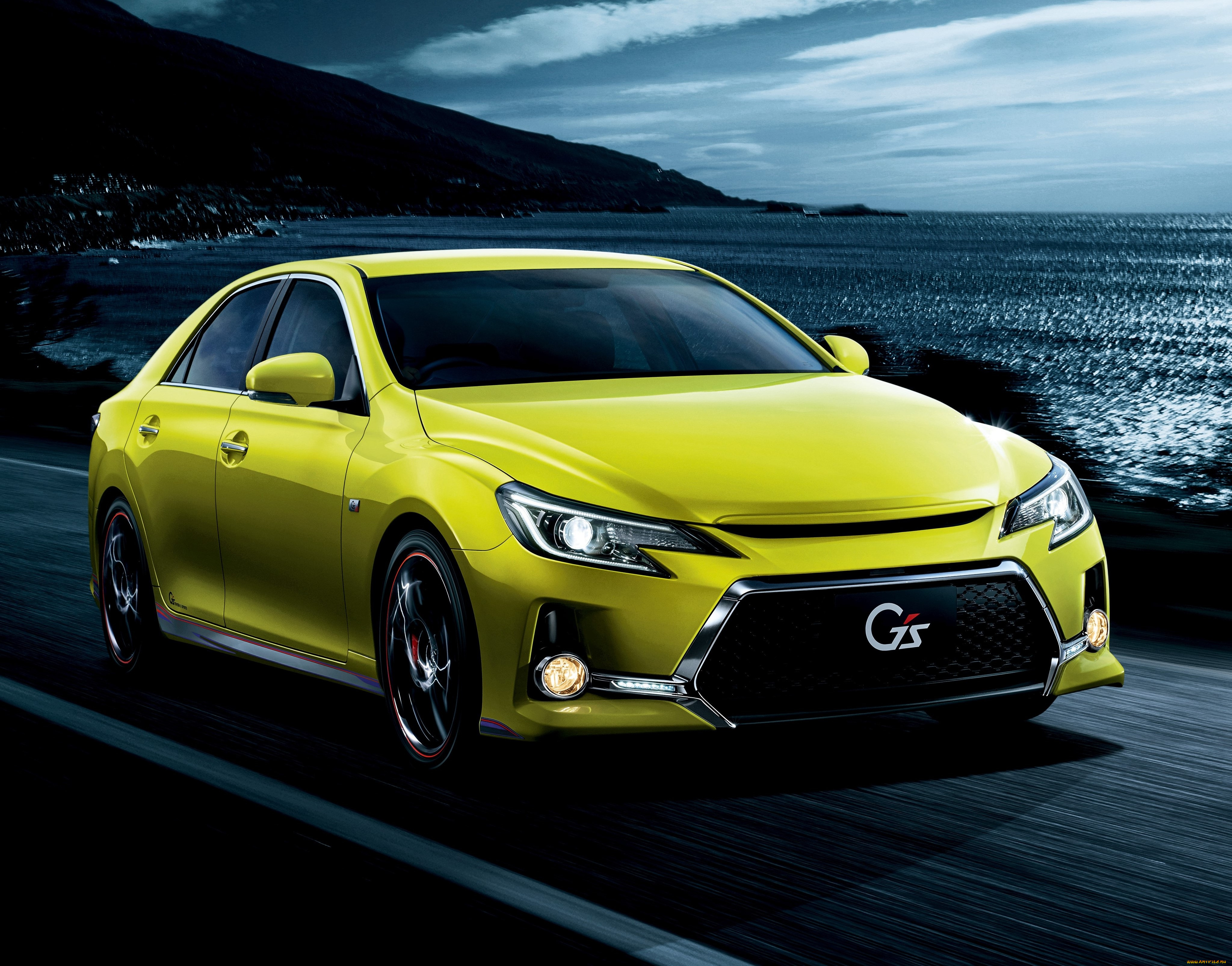 автомобили, toyota, желтый, 2014г, grx133, yellow, label, gs, 350s, mark, x