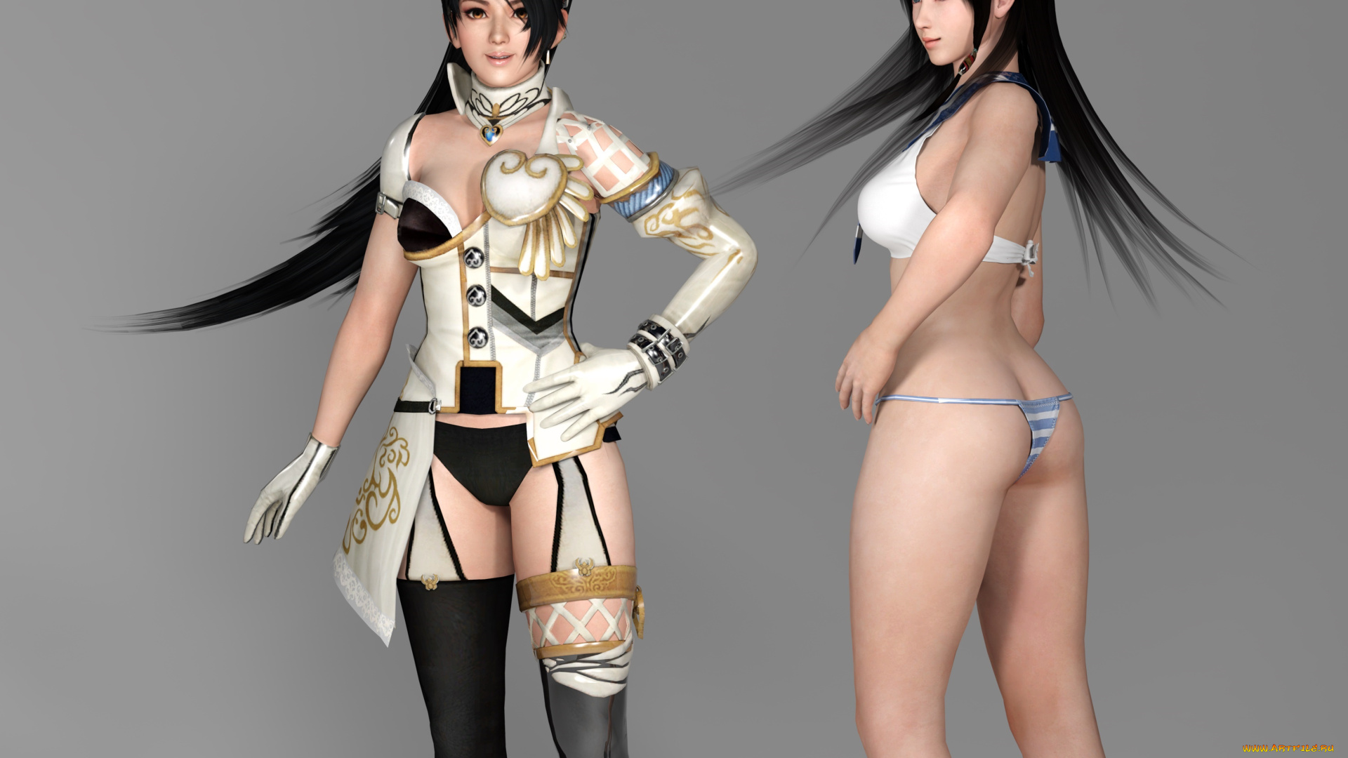 3д, графика, аниме, , anime, фон, взгляд, девушки