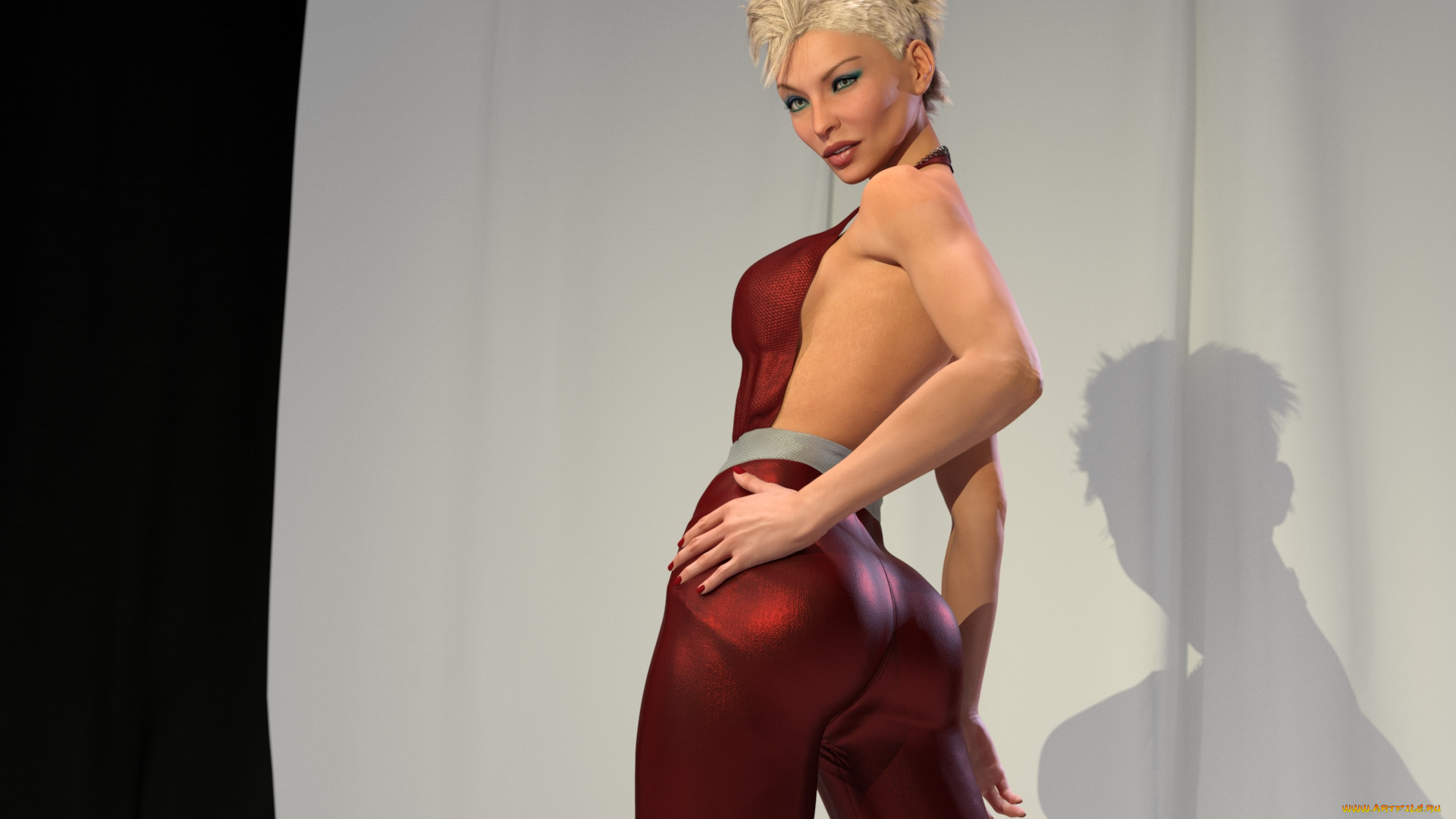 3д, графика, люди, , people, блондинка, фон, взгляд, девушка